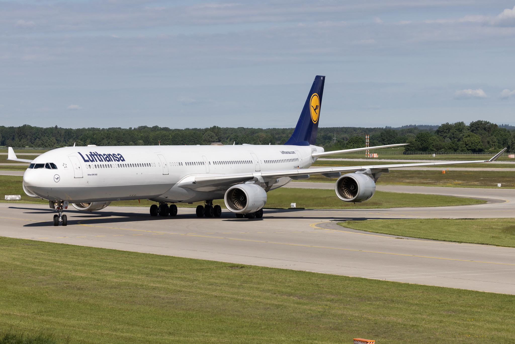 Munich Airport: Lufthansa (LH / DLH) | Airbus A340-642 A346 | D-AIHU | MSN 0848