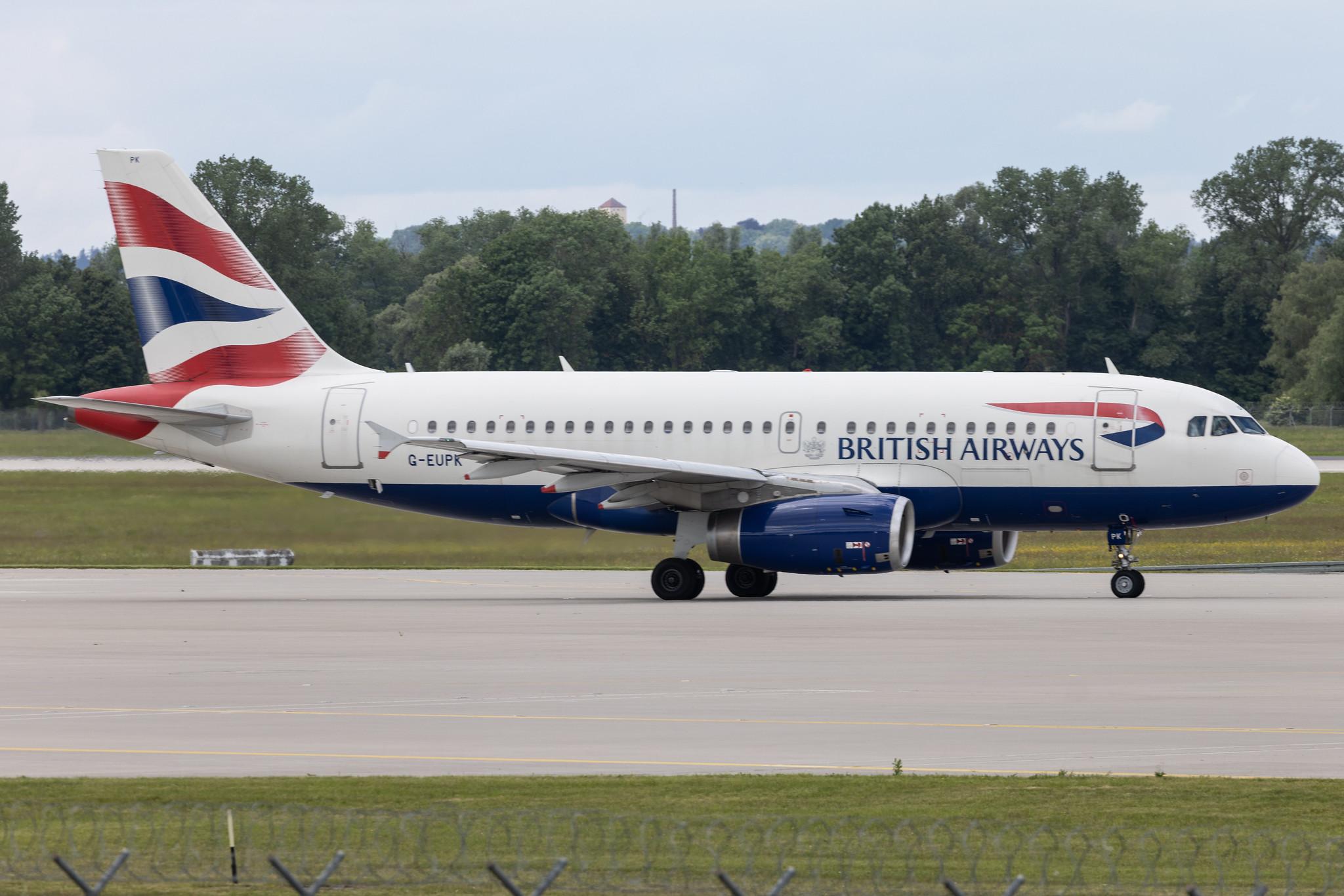 Munich Airport: British Airways (BA / BAW) | Airbus A319-131 A319 | G-EUPK | MSN 1236