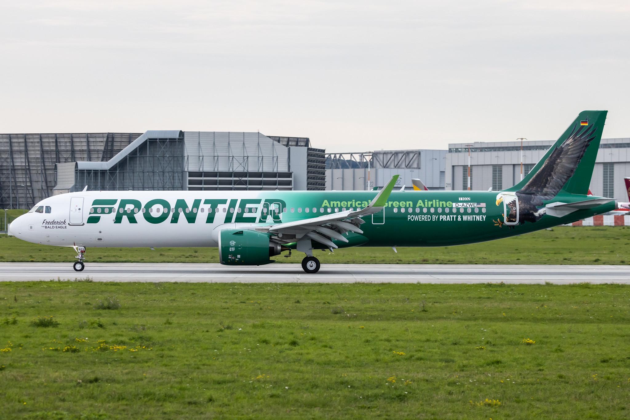 Hamburg Finkenwerder: Frontier Airlines (F9 / FFT) | Airbus A321-271NX A21N | D-AZWE | N603FR | MSN 11032