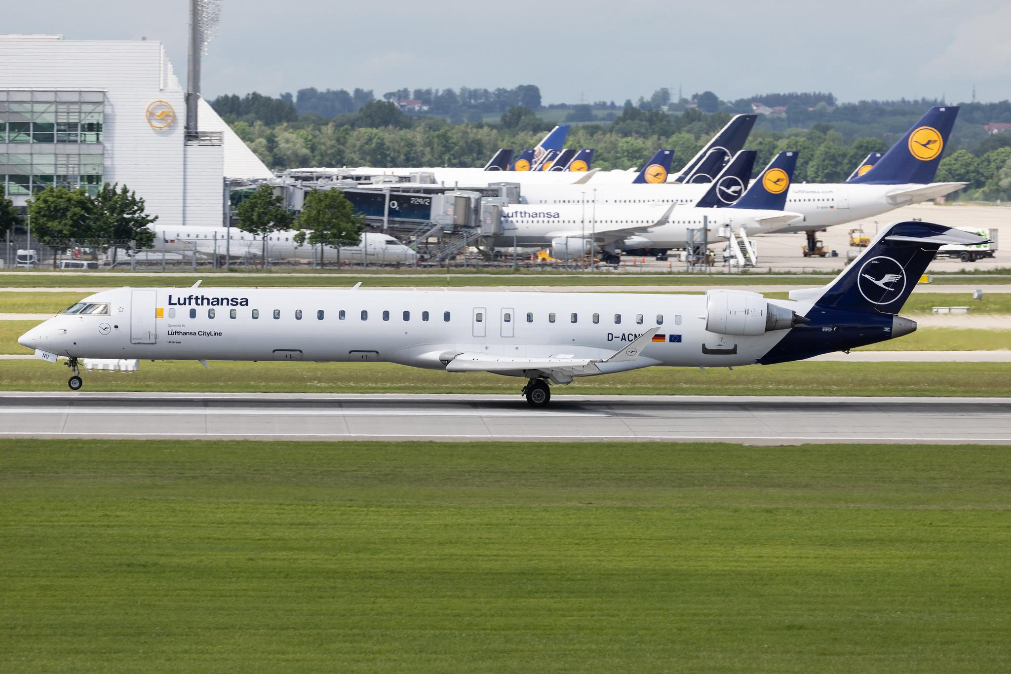 Munich Airport: Lufthansa (LH / DLH) | Operator: Lufthansa CityLine | Mitsubishi CRJ-900LR CRJ9 | D-ACNU | MSN 15267