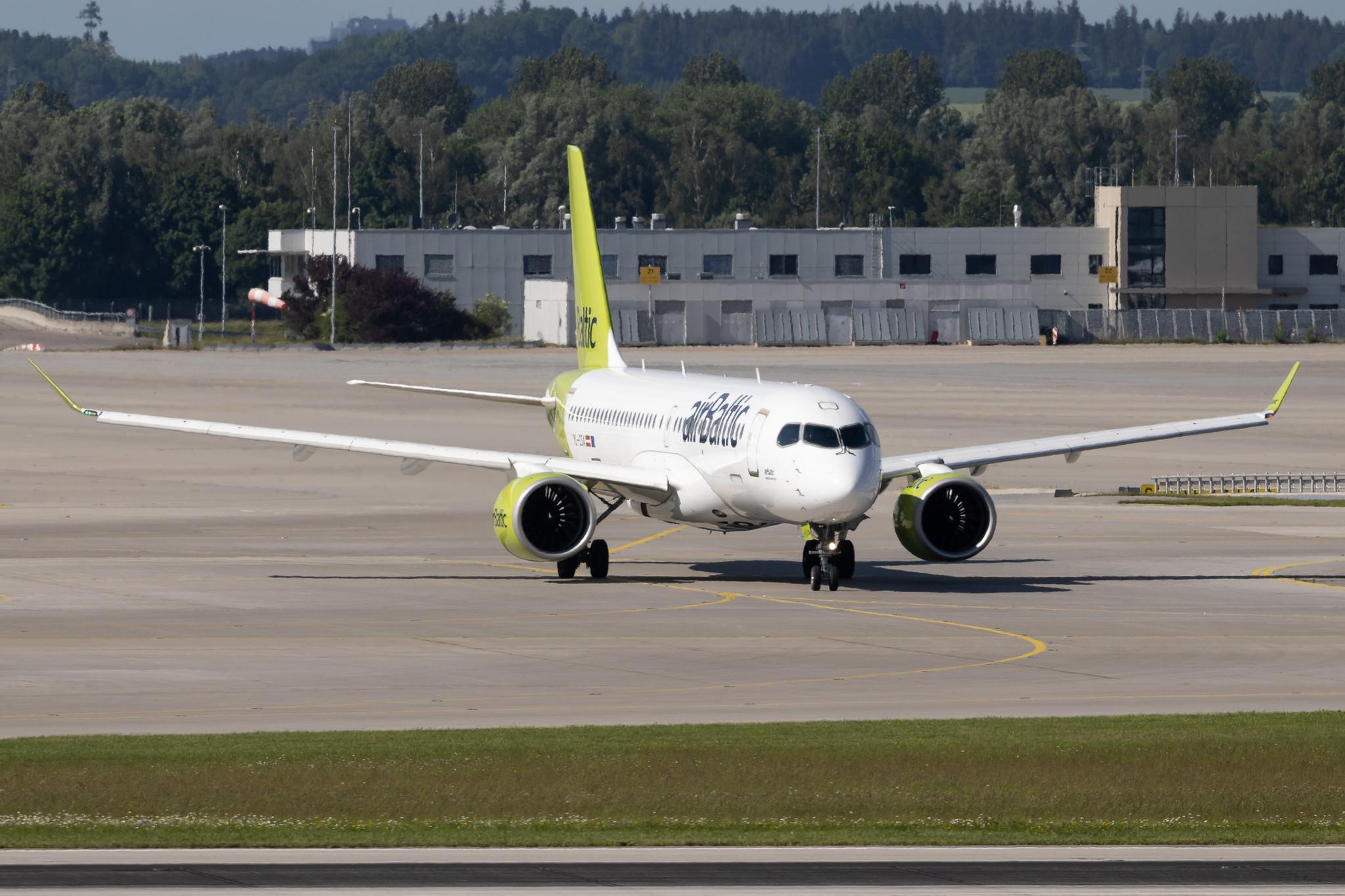 Munich Airport: Air Baltic (BT / BTI) | Airbus A220-300 BCS3 | YL-CSA | MSN 55003