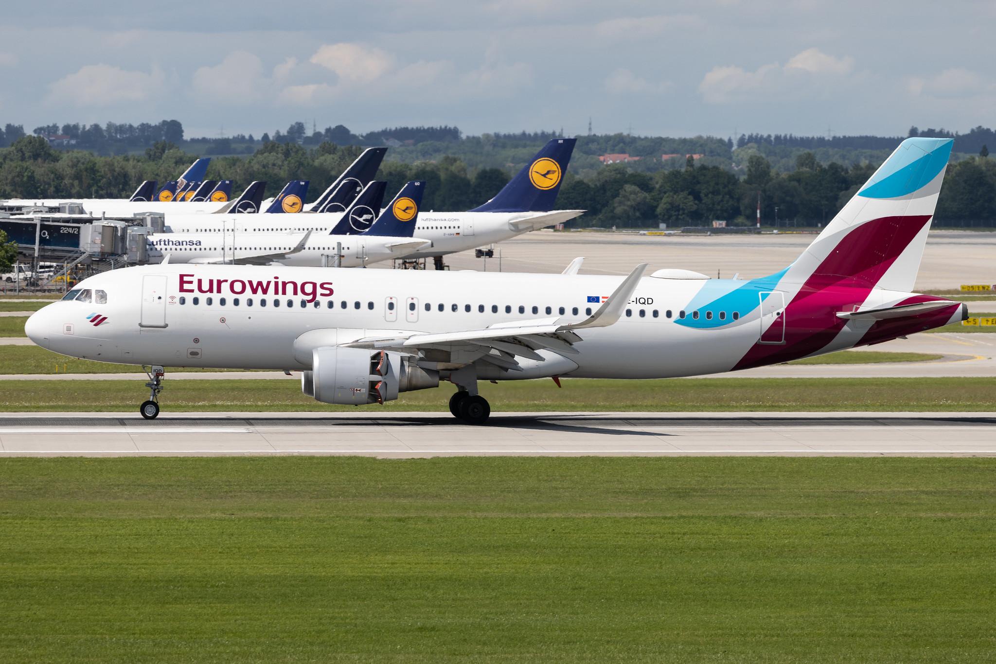 Munich Airport: Eurowings (EW / EWG) | Operator: Eurowings Europe | Airbus A320-214 A320 | OE-IQD | MSN 7056