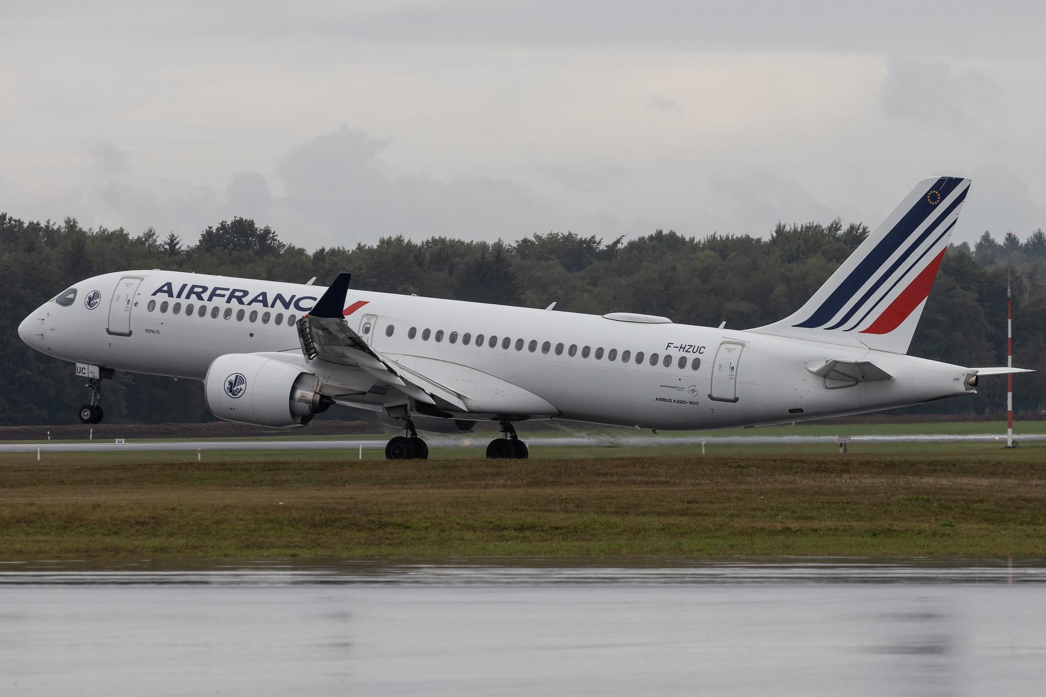 Hamburg Airport: Air France (AF / AFR) | Airbus A220-300 BCS3 | F-HZUC | MSN 55140