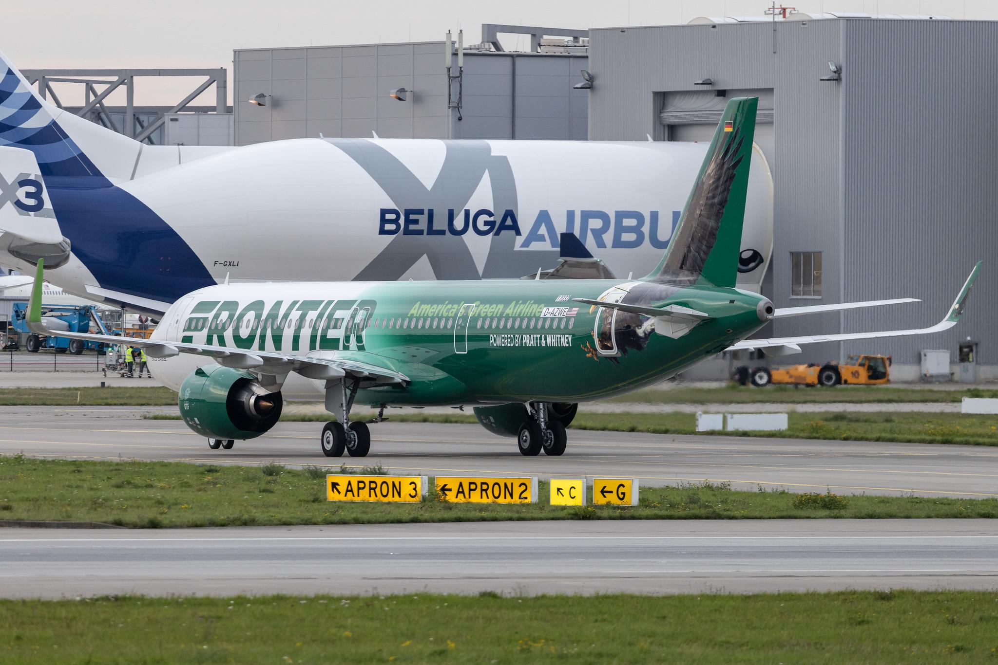 Hamburg Finkenwerder: Frontier Airlines (F9 / FFT) | Airbus A321-271NX A21N | D-AZWE | N603FR | MSN 11032