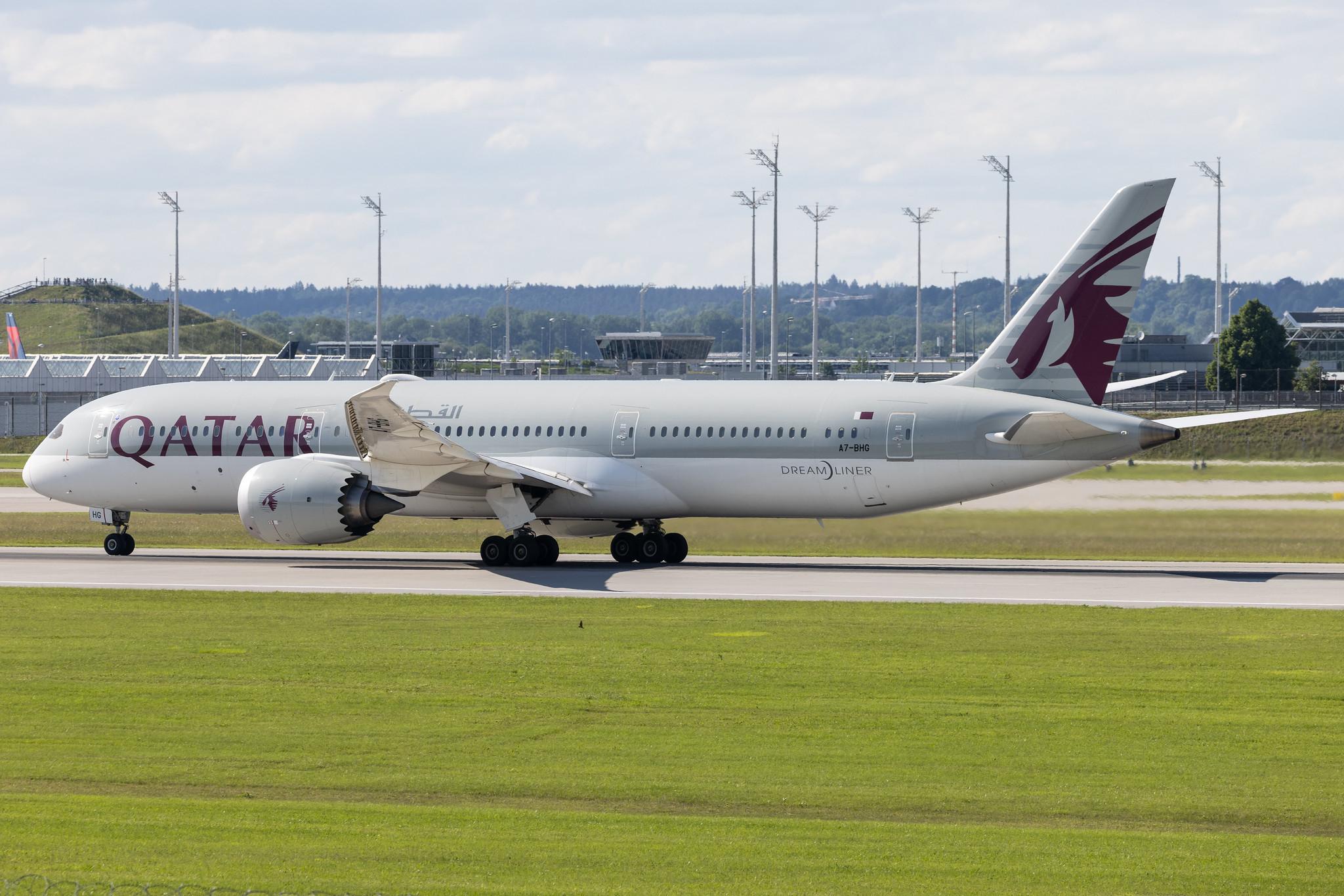 Munich Airport: Qatar Airways (QR / QTR) | Boeing 787-9 Dreamliner B789 | A7-BHG | MSN 64211