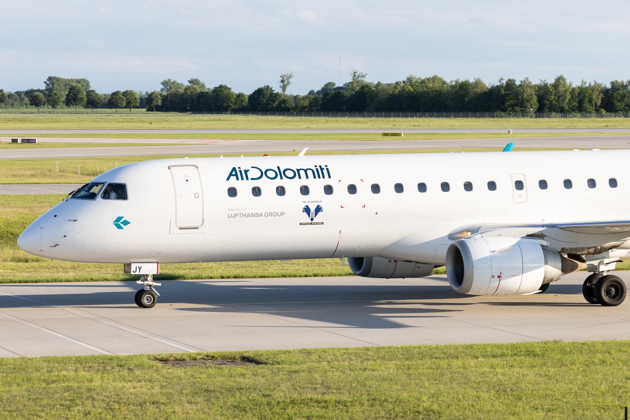 Munich Airport: Air Dolomiti (EN / DLA) | Embraer E195LR E195 | I-ADJY | MSN 19000300