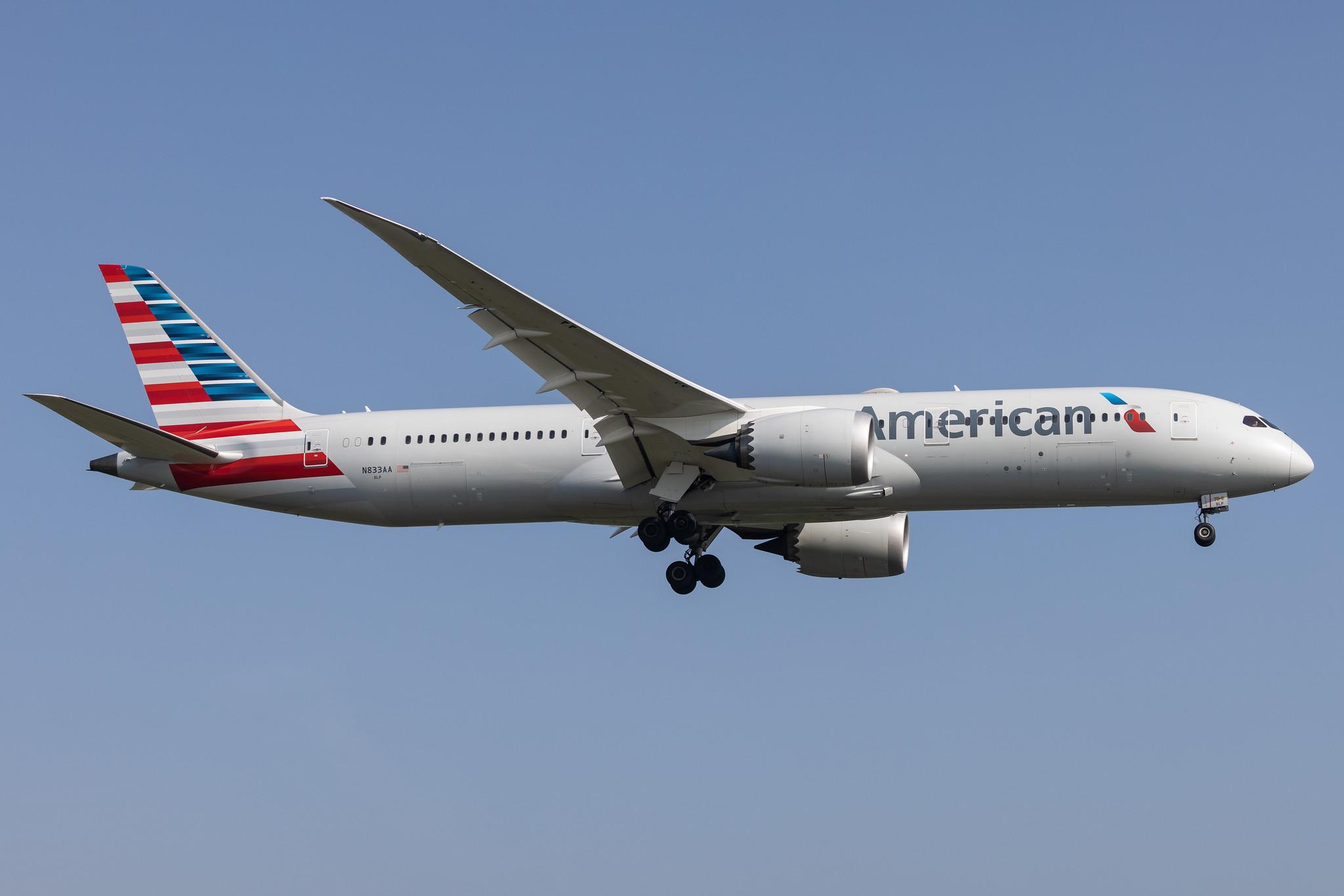 London Heathrow: American Airlines (AA / AAL) |  Boeing 787-9 Dreamliner B789 | N833AA | MSN 40645