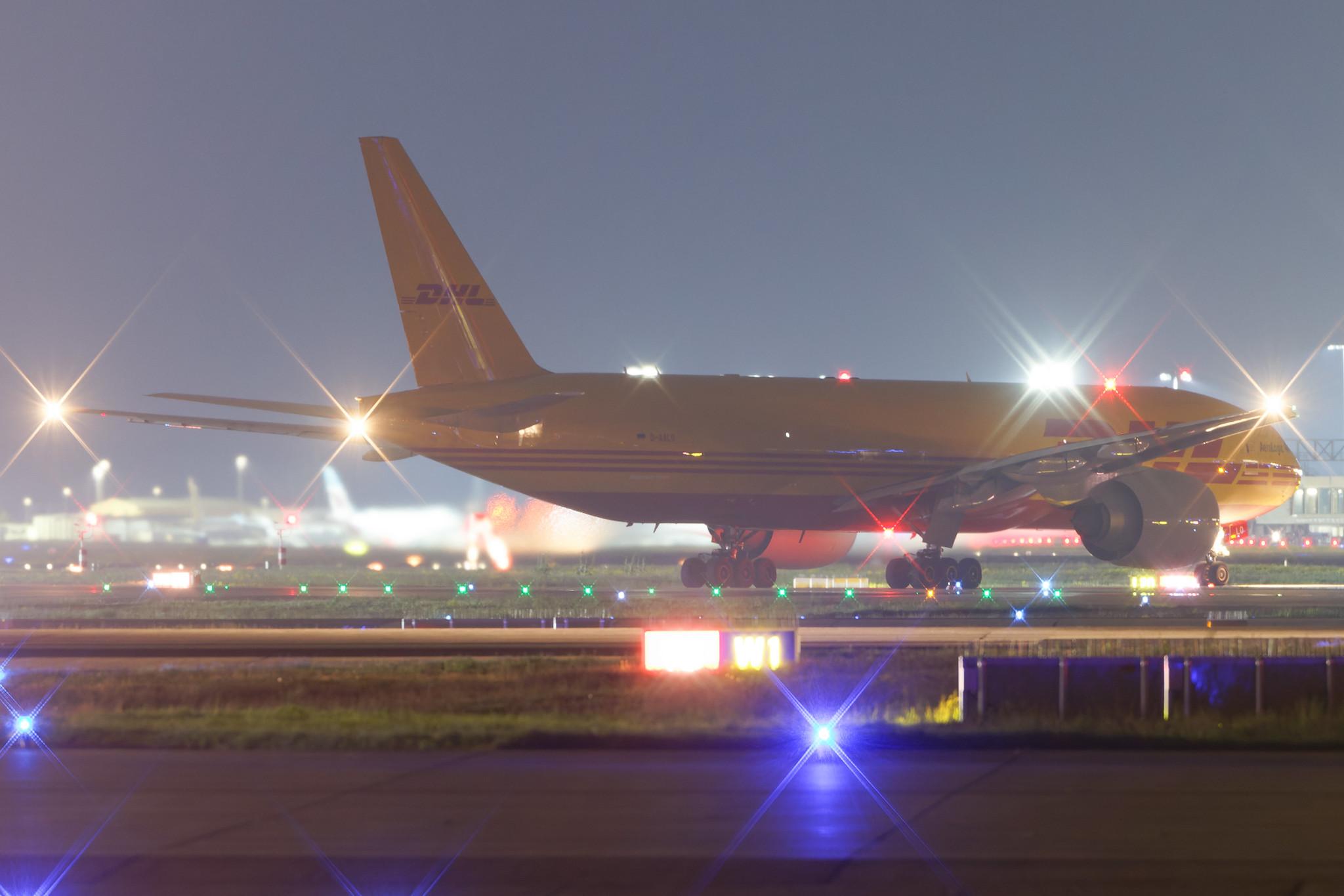 Frankfurt Airport: DHL (D0 / DHK) | Operator: AeroLogic | Boeing 777-F B77L | D-AALO | MSN 66085