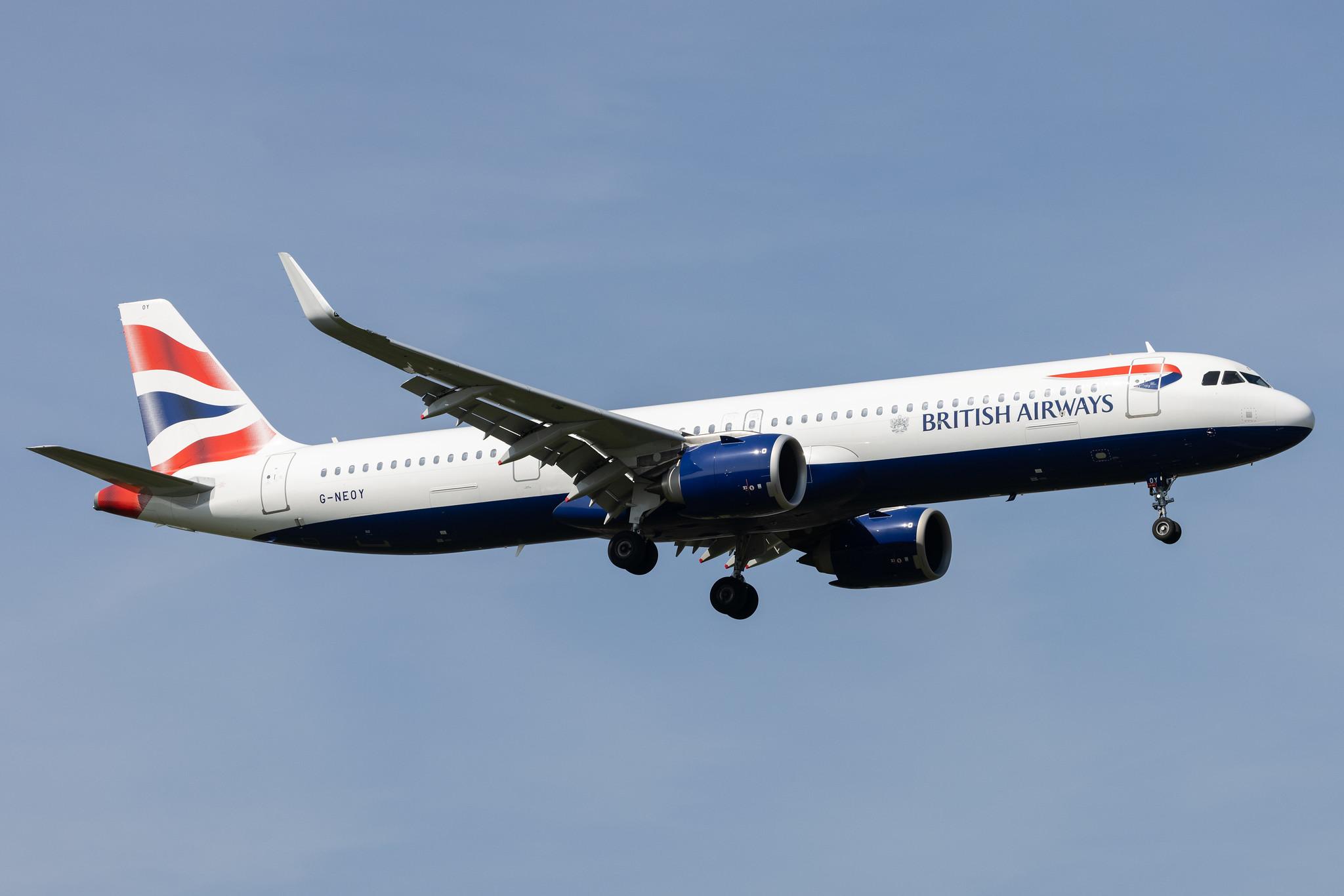 London Heathrow: British Airways (BA / BAW) |  Airbus A321-251NX A21N | G-NEOY | MSN 9209