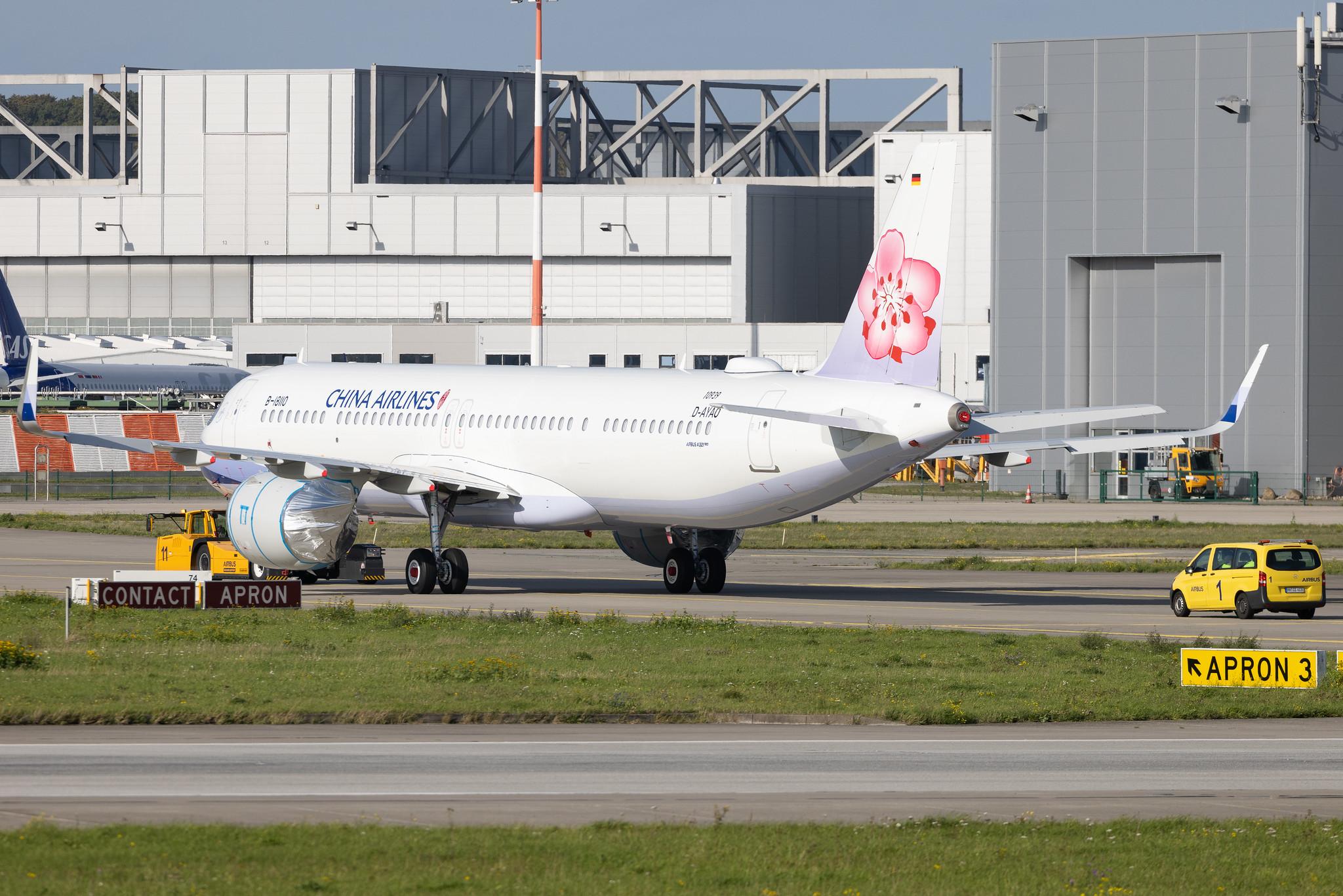 Hamburg Finkenwerder: China Airlines (CI / CAL) | Airbus A321-271NX A21N | D-AYAO | B-18110 | MSN 10939