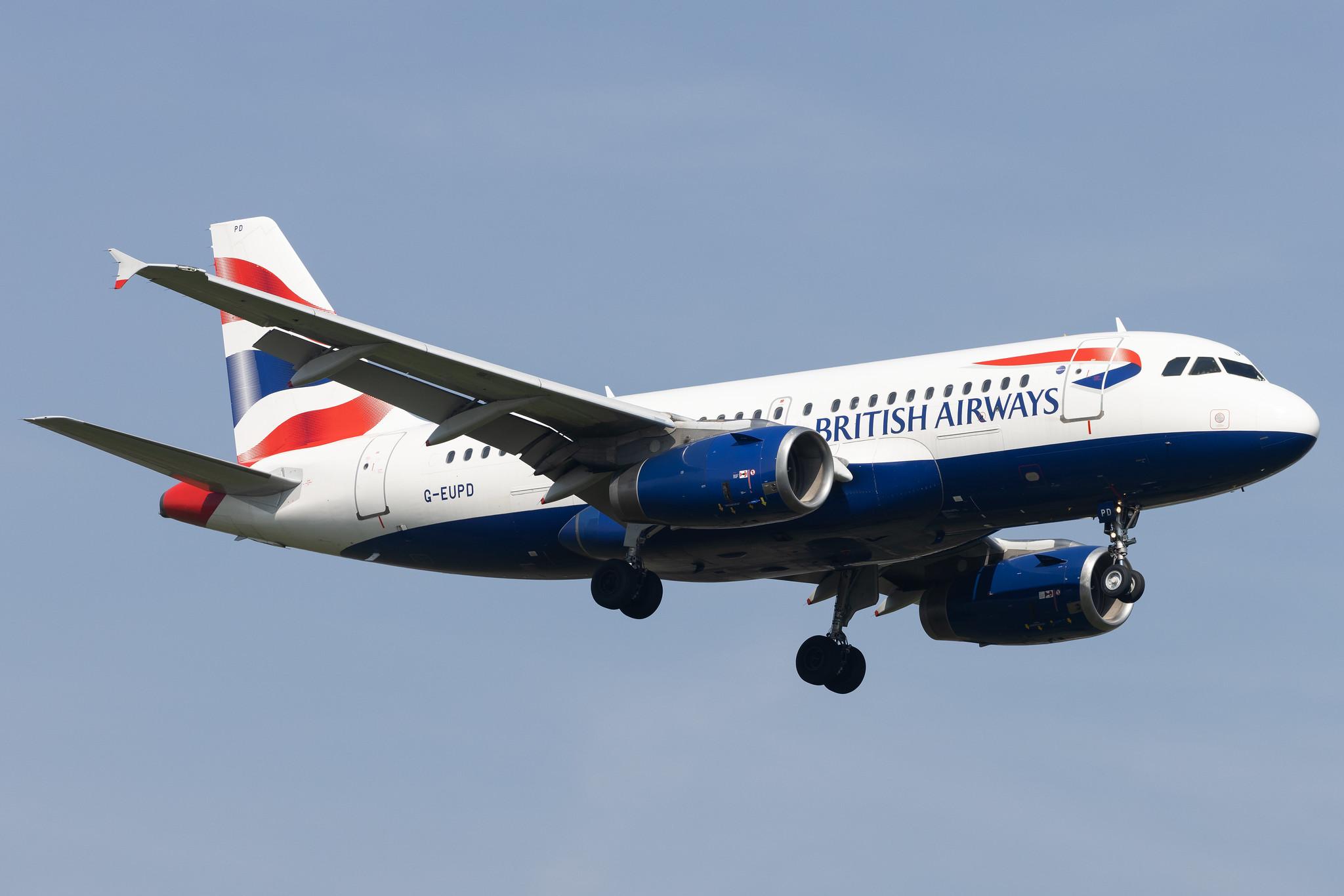 London Heathrow: British Airways (BA / BAW) |  Airbus A319-131 A319 | G-EUPD | MSN 1142