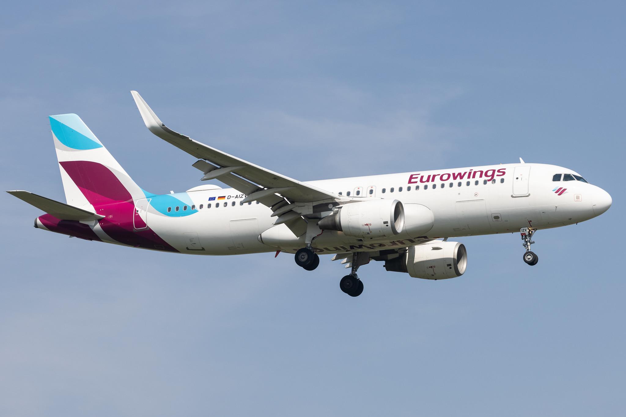 London Heathrow: Eurowings (EW / EWG) |  Airbus A320-214 A320 | D-AIZV | MSN 5658