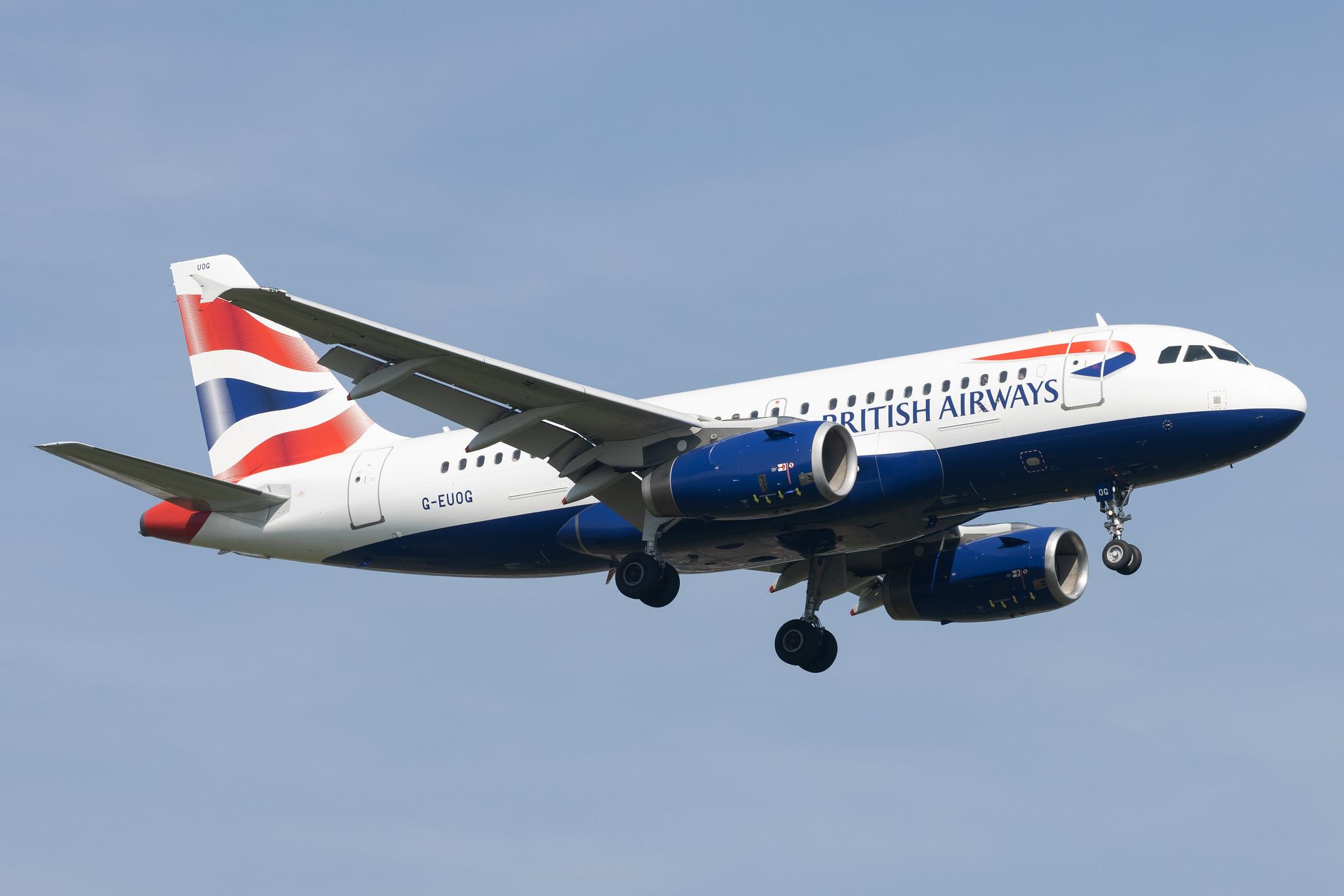 London Heathrow: British Airways (BA / BAW) |  Airbus A319-131 A319 | G-EUOG | MSN 1594