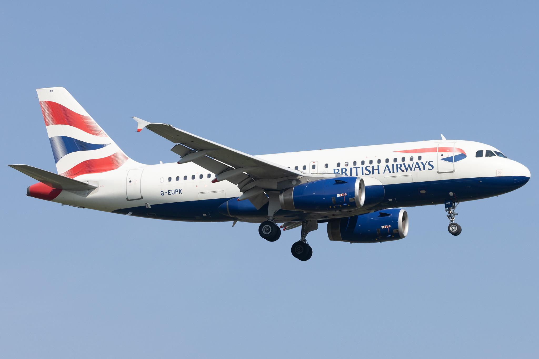 London Heathrow: British Airways (BA / BAW) |  Airbus A319-131 A319 | G-EUPK | MSN 1236