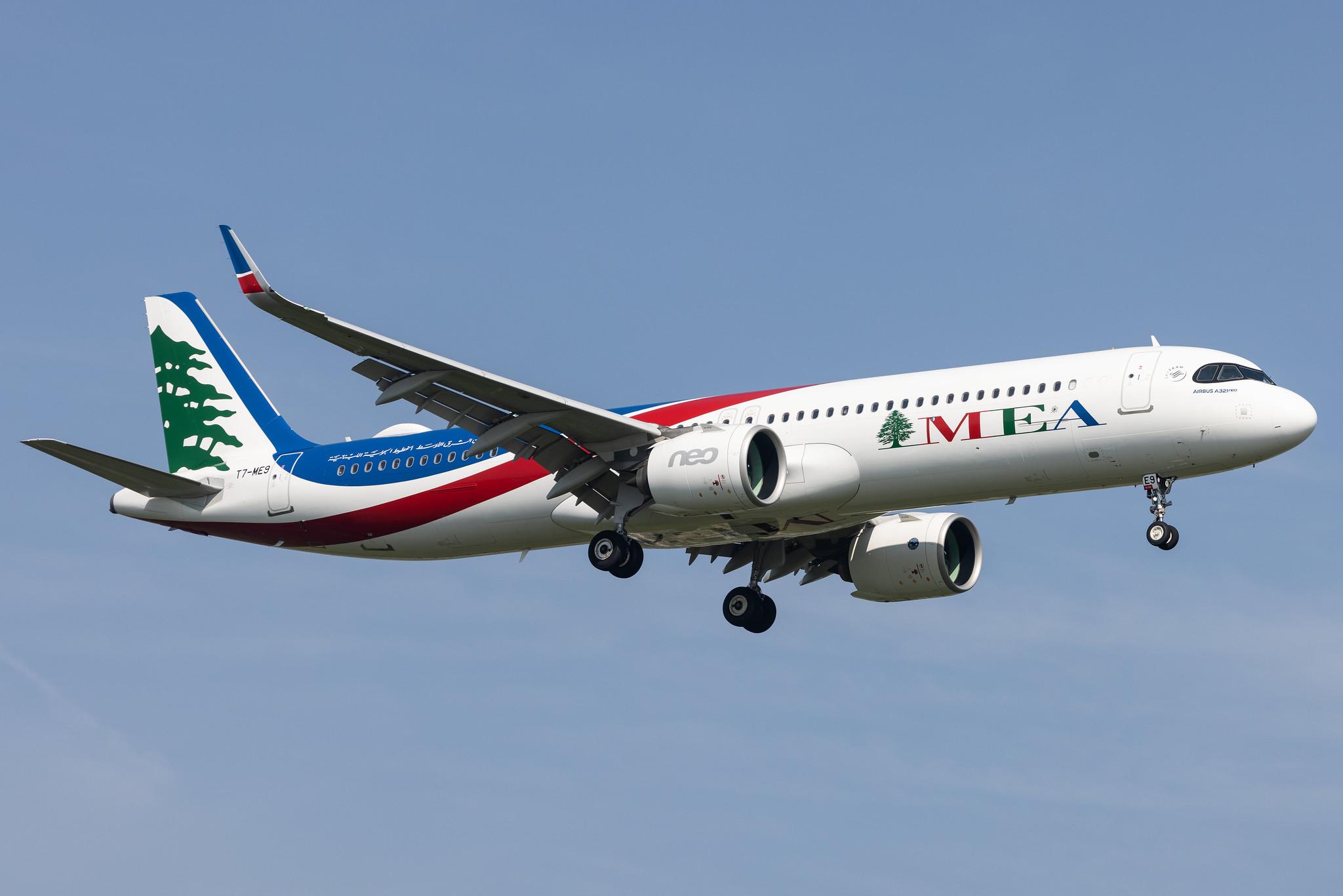 London Heathrow: MEA (ME / MEA) |  Airbus A321-271NX A21N | T7-ME9 | MSN 10322