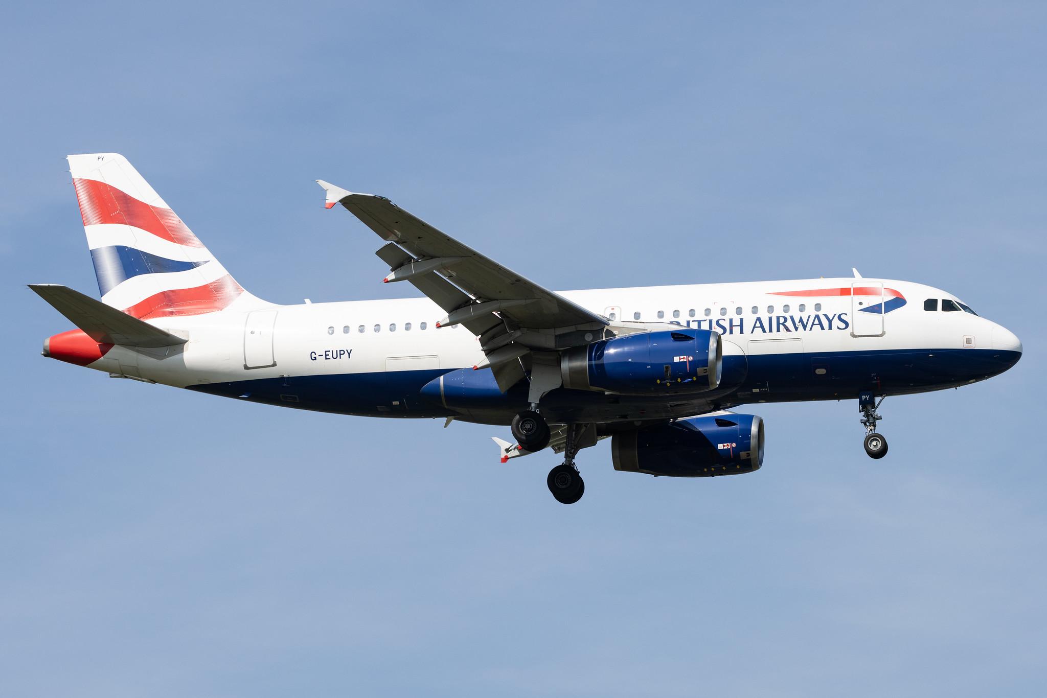 London Heathrow: British Airways (BA / BAW) |  Airbus A319-131 A319 | G-EUPY | MSN 1466