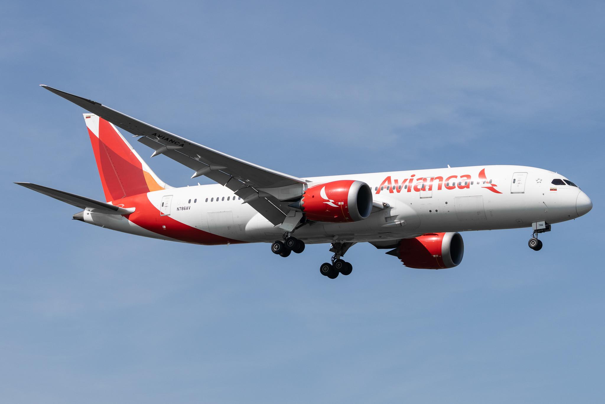 London Heathrow: Avianca (AV / AVA) |  Boeing 787-8 Dreamliner B788 | N786AV | MSN 37508