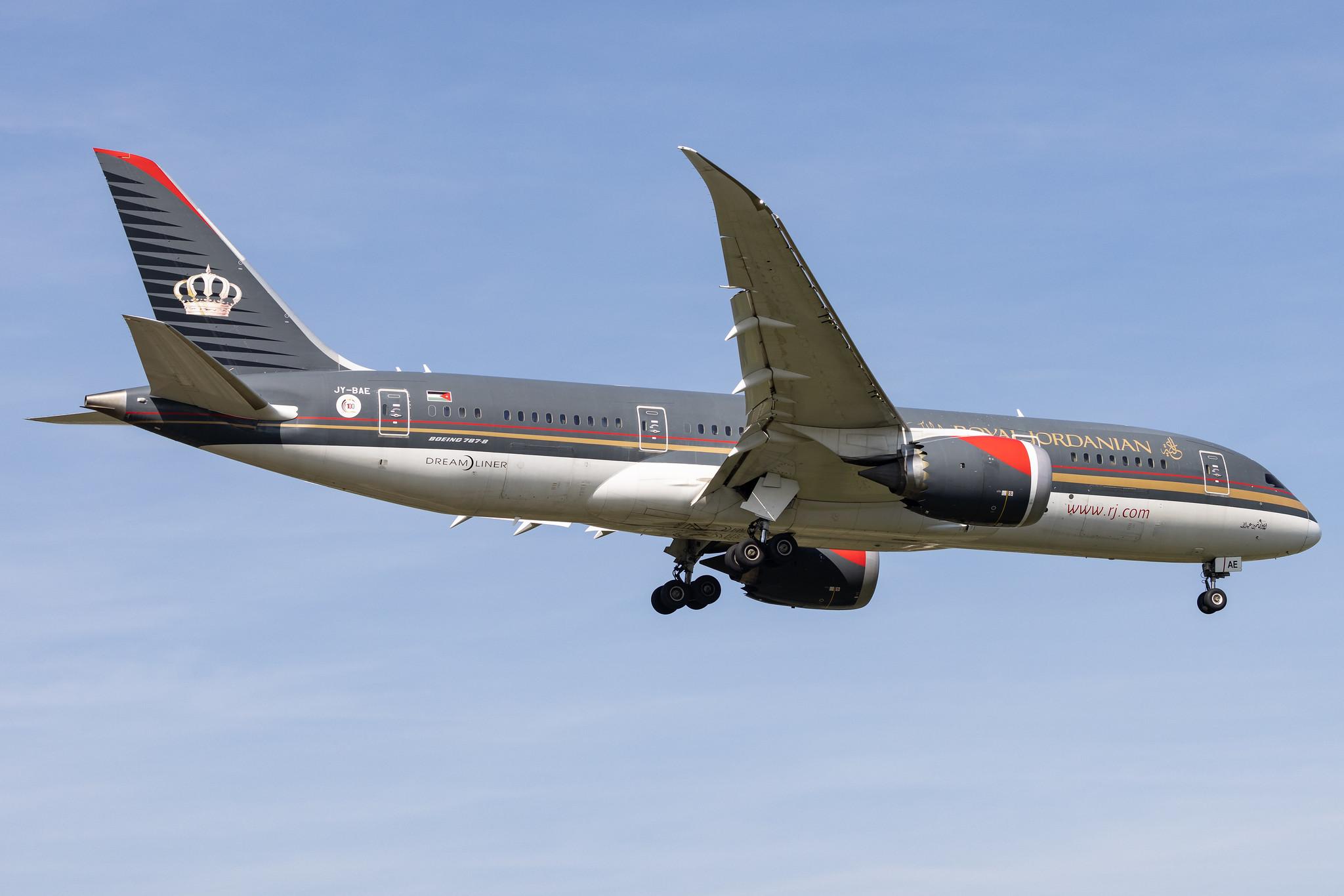 London Heathrow: Royal Jordanian (RJ / RJA) |  Boeing 787-8 Dreamliner B788 | JY-BAE | MSN 37166