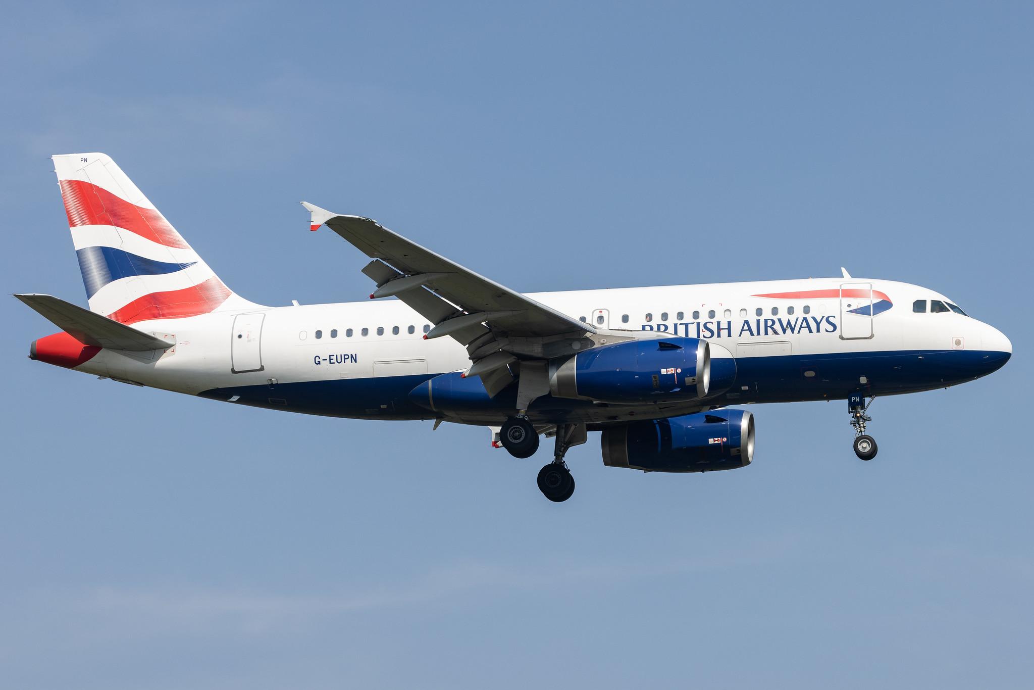 London Heathrow: British Airways (BA / BAW) |  Airbus A319-131 A319 | G-EUPN | MSN 1261