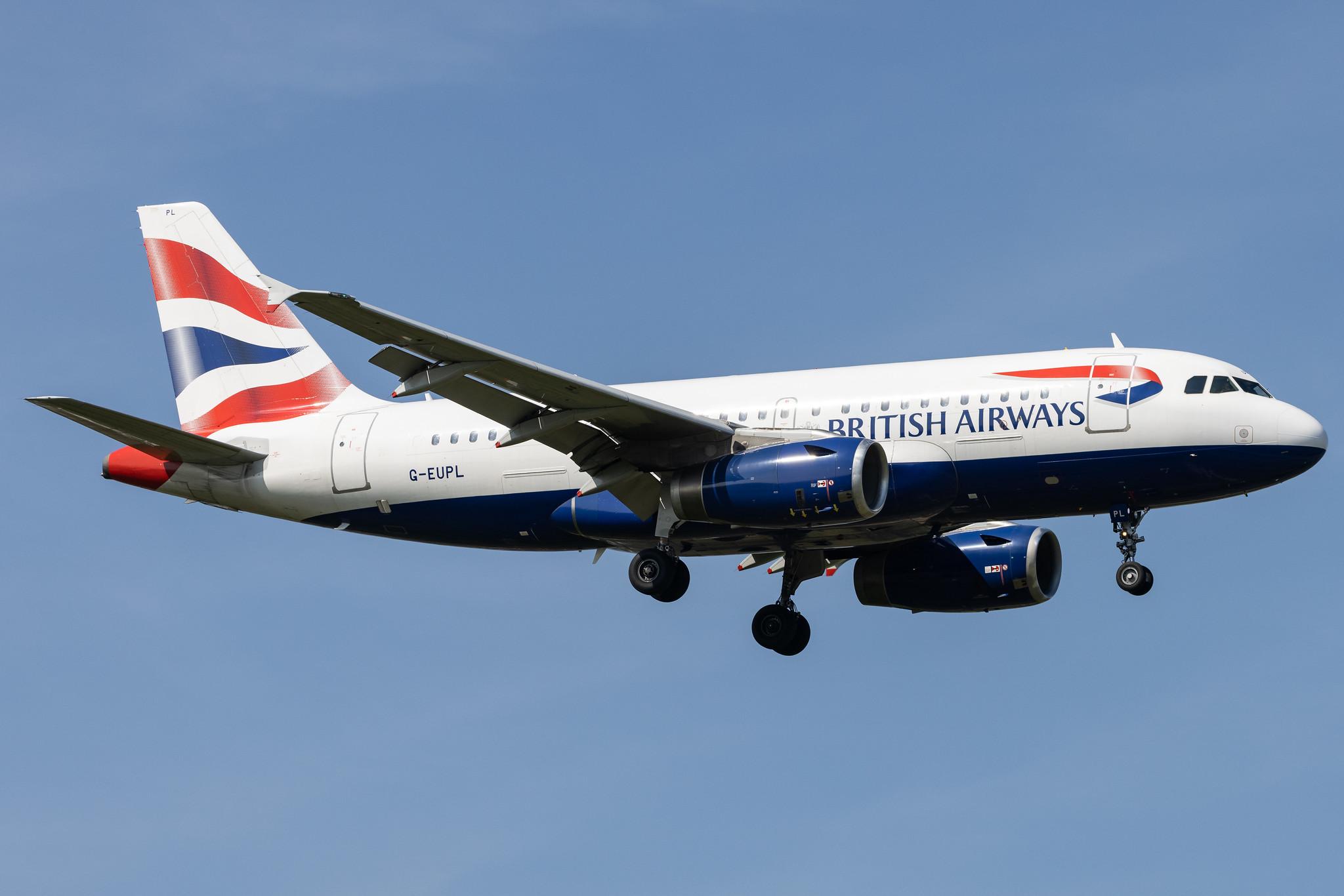 London Heathrow: British Airways (BA / BAW) |  Airbus A319-131 A319 | G-EUPL | MSN 1239