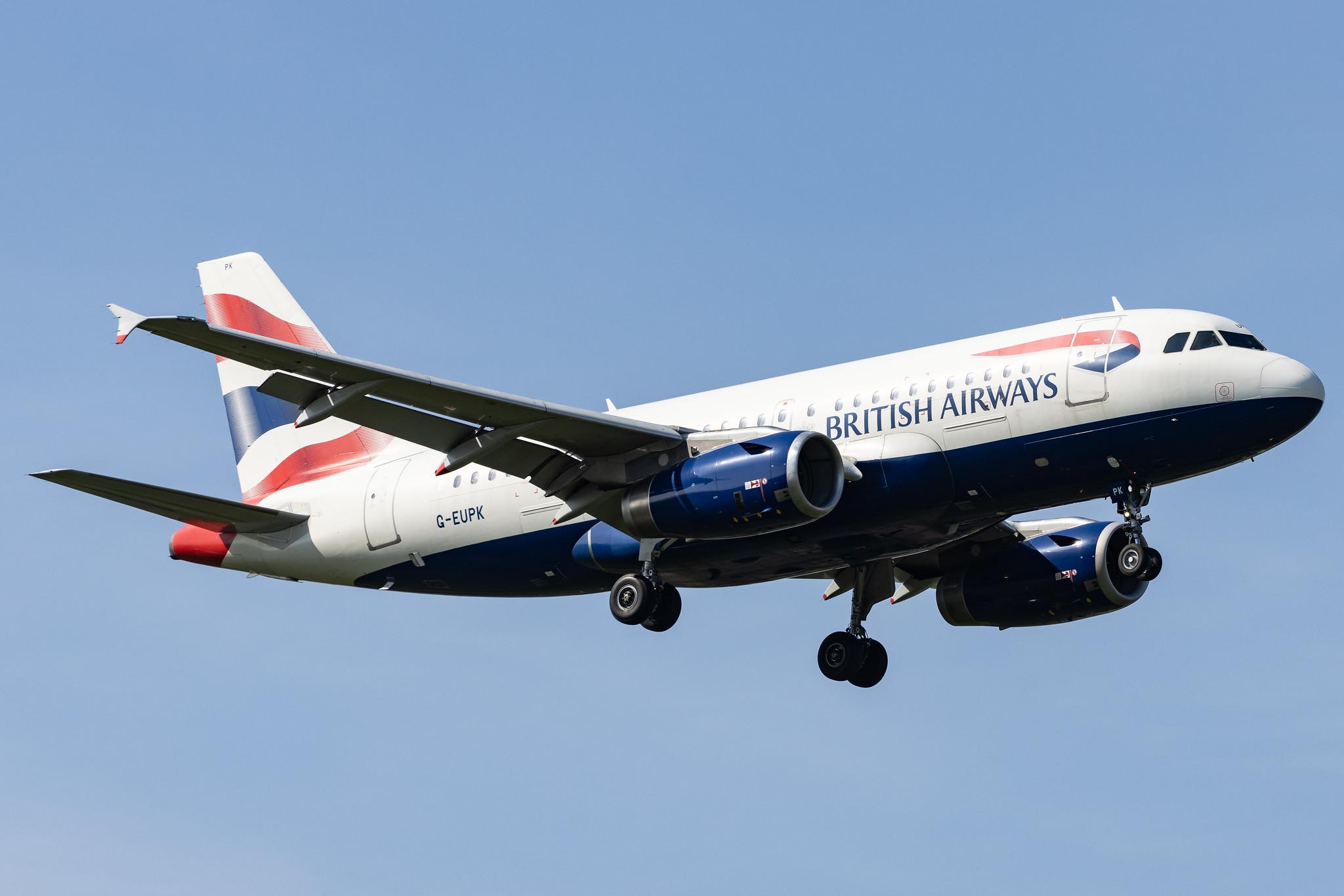 London Heathrow: British Airways (BA / BAW) |  Airbus A319-131 A319 | G-EUPK | MSN 1236
