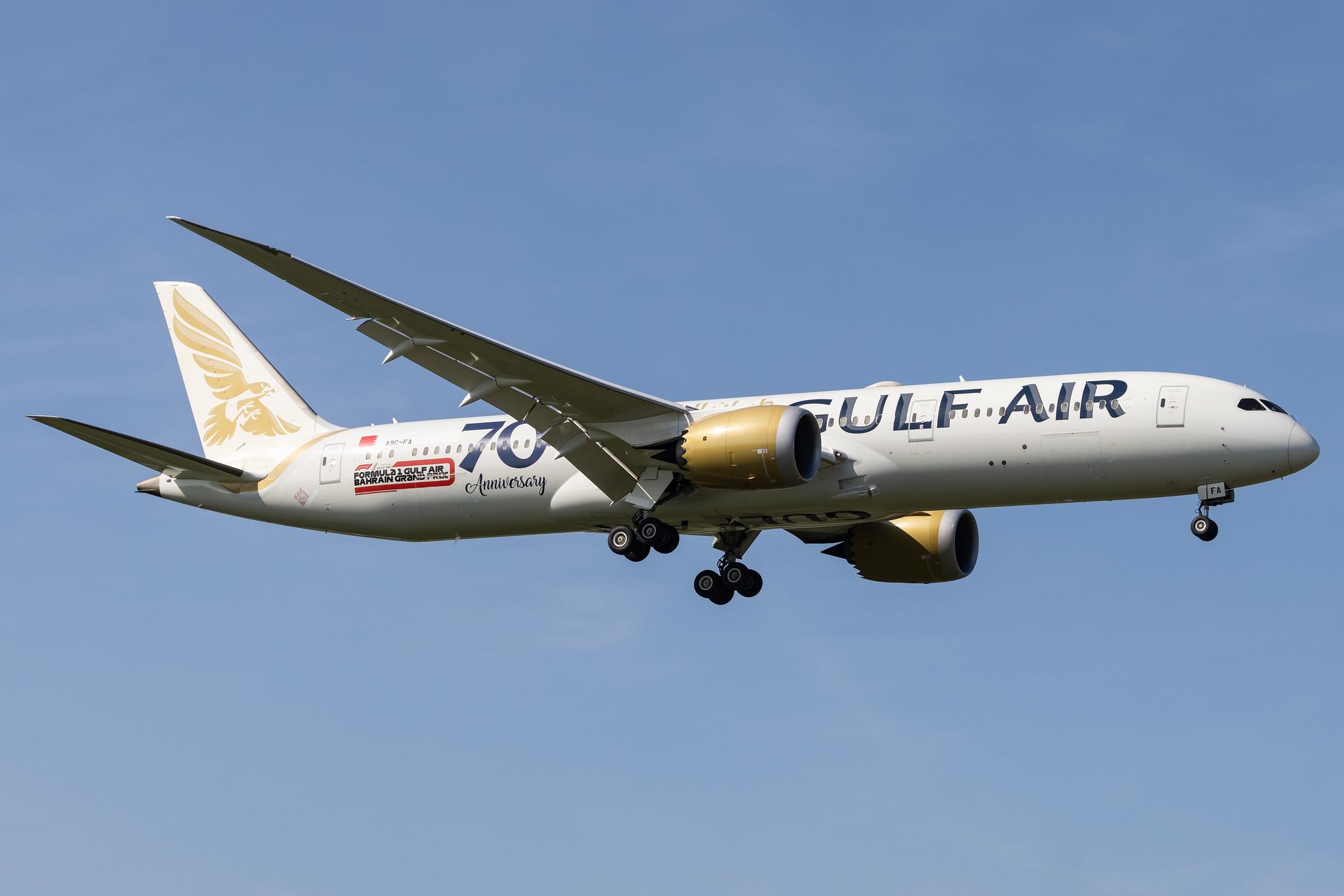 London Heathrow: Gulf Air (GF / GFA) |  Boeing 787-9 Dreamliner B789 | A9C-FA | MSN 39996