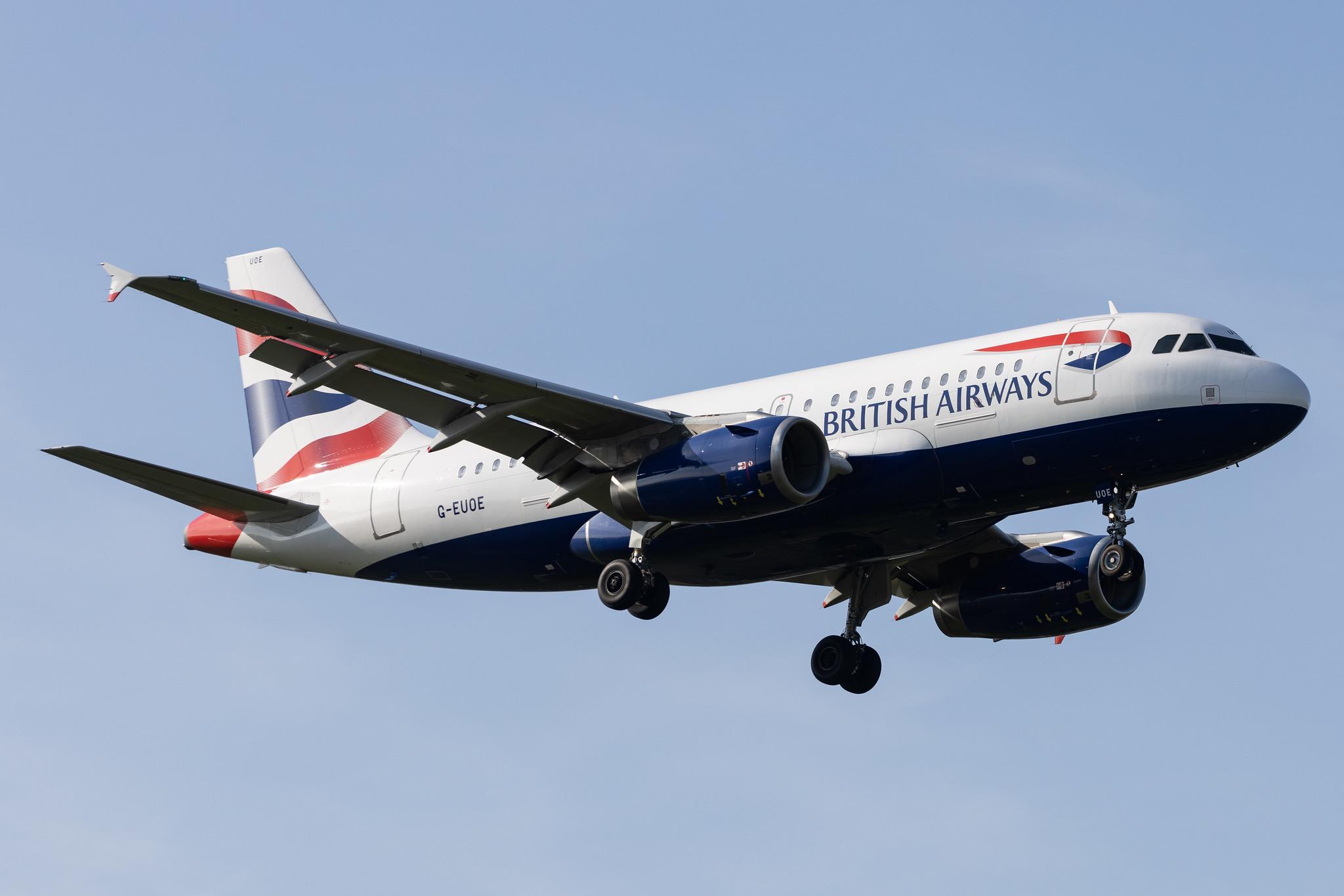 London Heathrow: British Airways (BA / BAW) |  Airbus A319-131 A319 | G-EUOE | MSN 1574