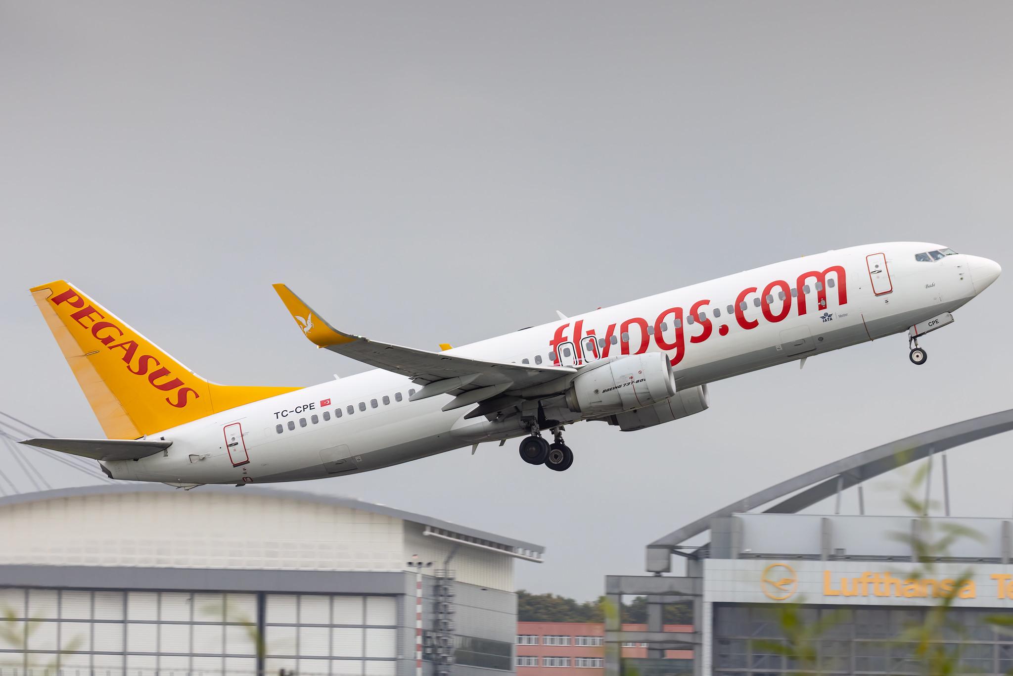 Hamburg Airport: Pegasus (PC / PGT) | Operator: Pegasus Airlines | Boeing 737-82R B738 | TC-CPE | MSN 38178