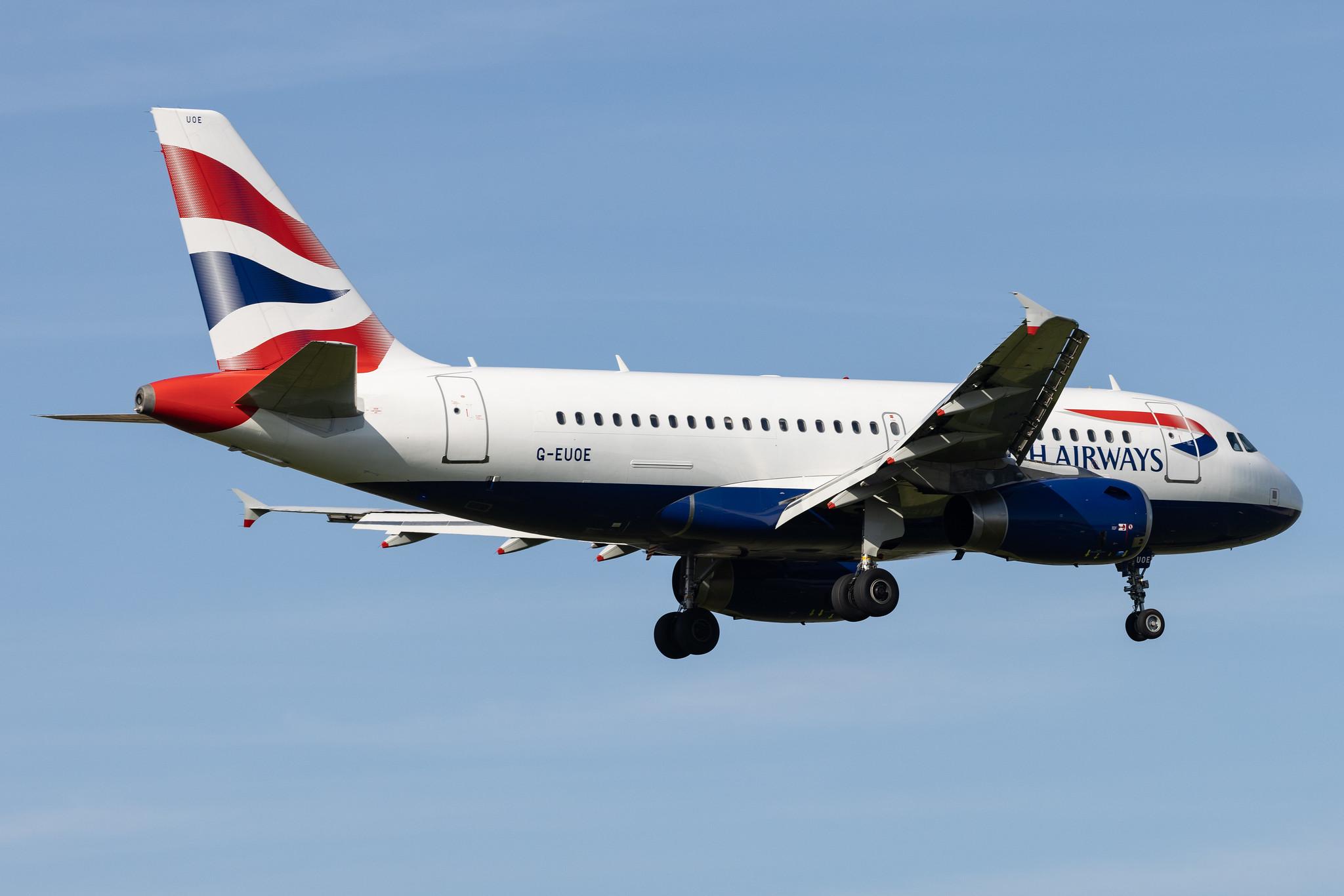 London Heathrow: British Airways (BA / BAW) |  Airbus A319-131 A319 | G-EUOE | MSN 1574