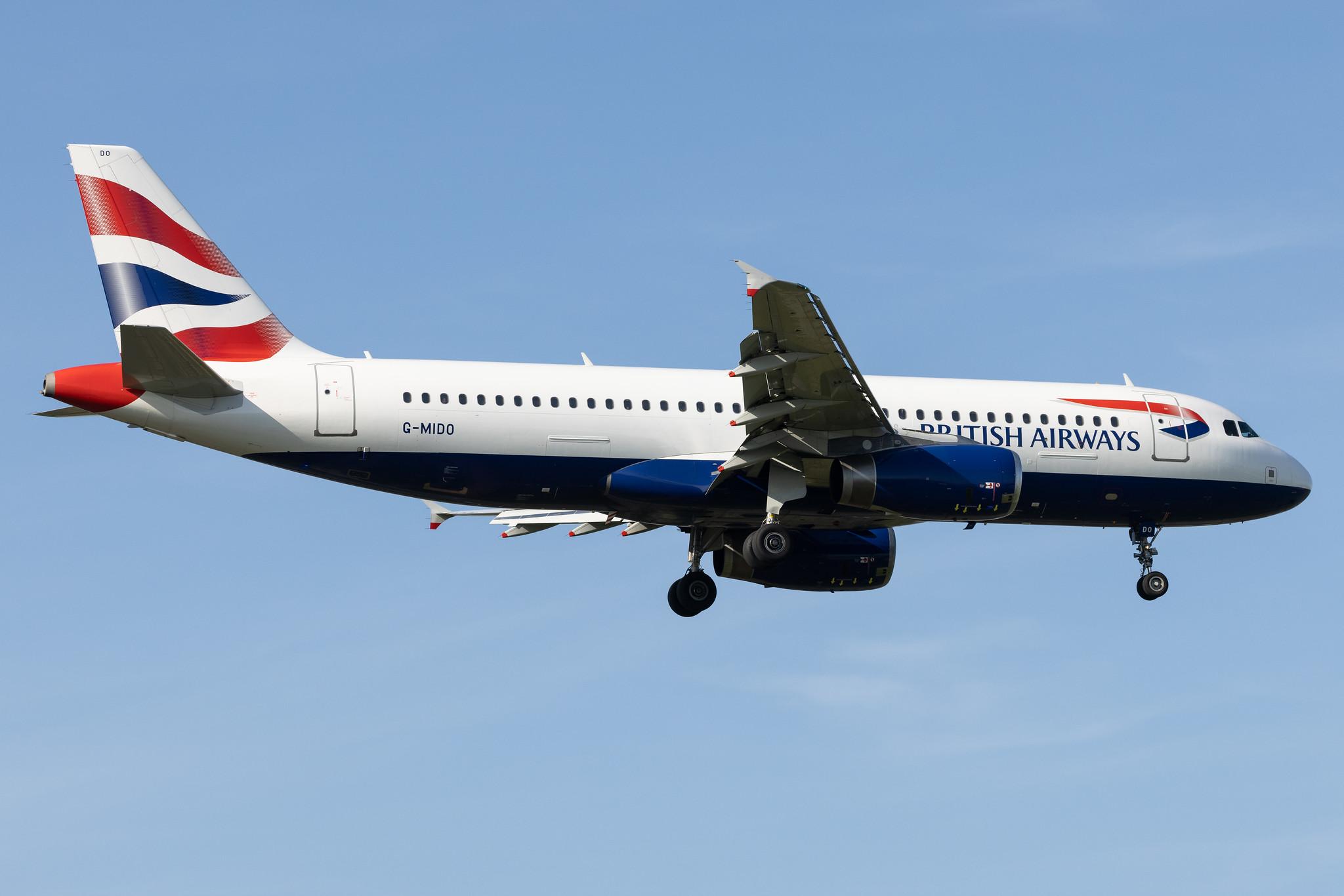 London Heathrow: British Airways (BA / BAW) |  Airbus A320-232 A320 | G-MIDO | MSN 1987