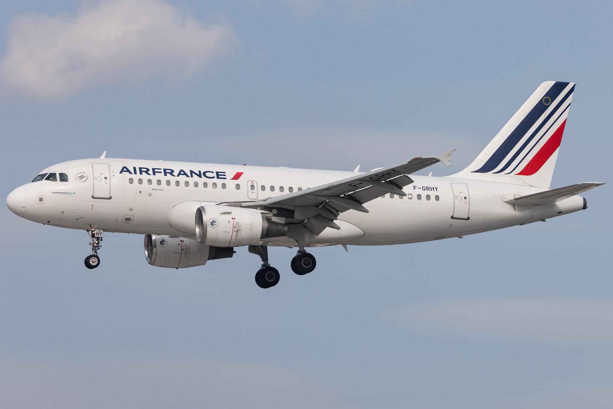 Hamburg Airport: Air France (AF / AFR) | Airbus A319-111 A319 | F-GRHY | MSN 1616