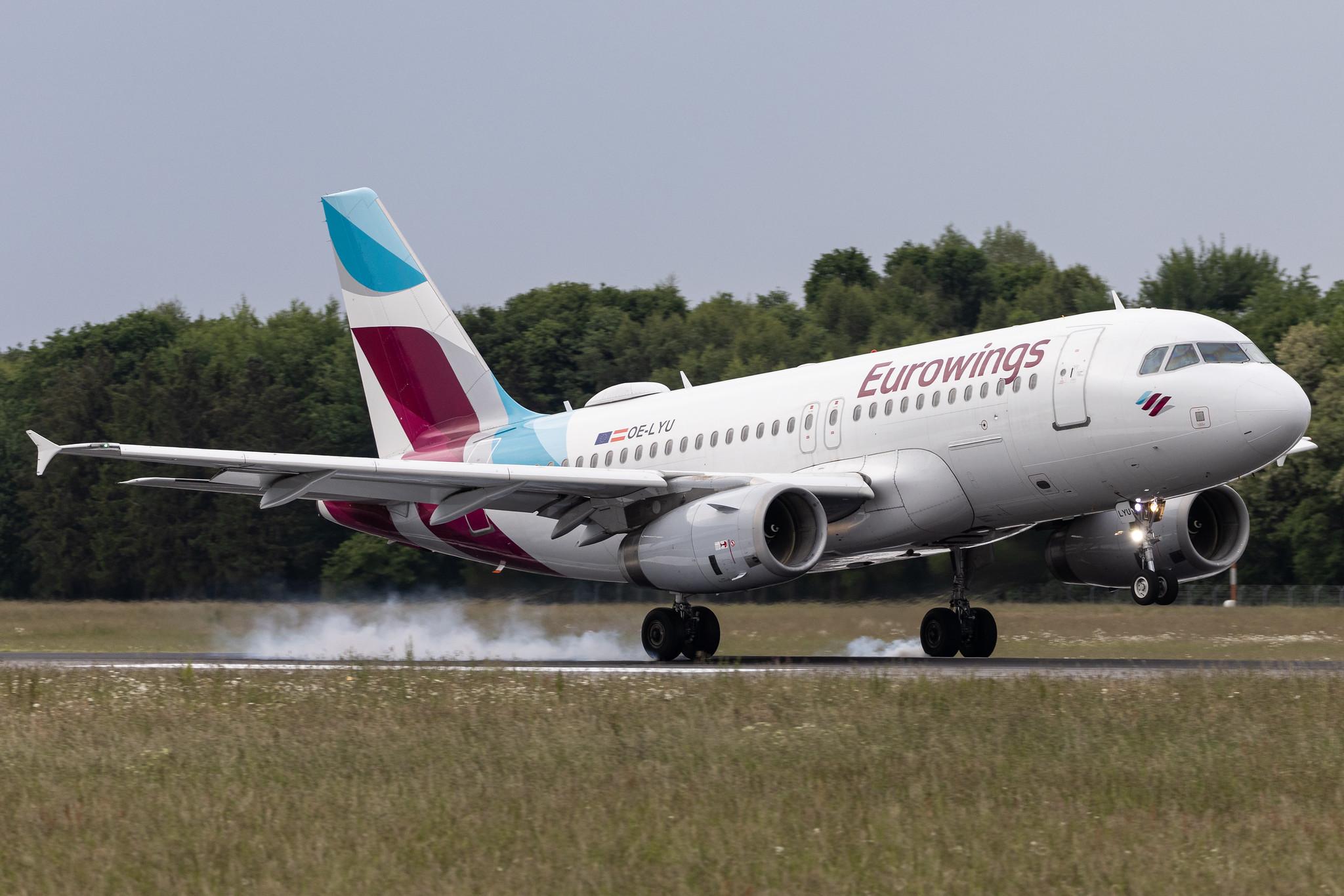 Hamburg Airport: Eurowings (EW / EWG) | Operator: Eurowings Europe | Airbus A319-132 A319 | OE-LYU | MSN 5535