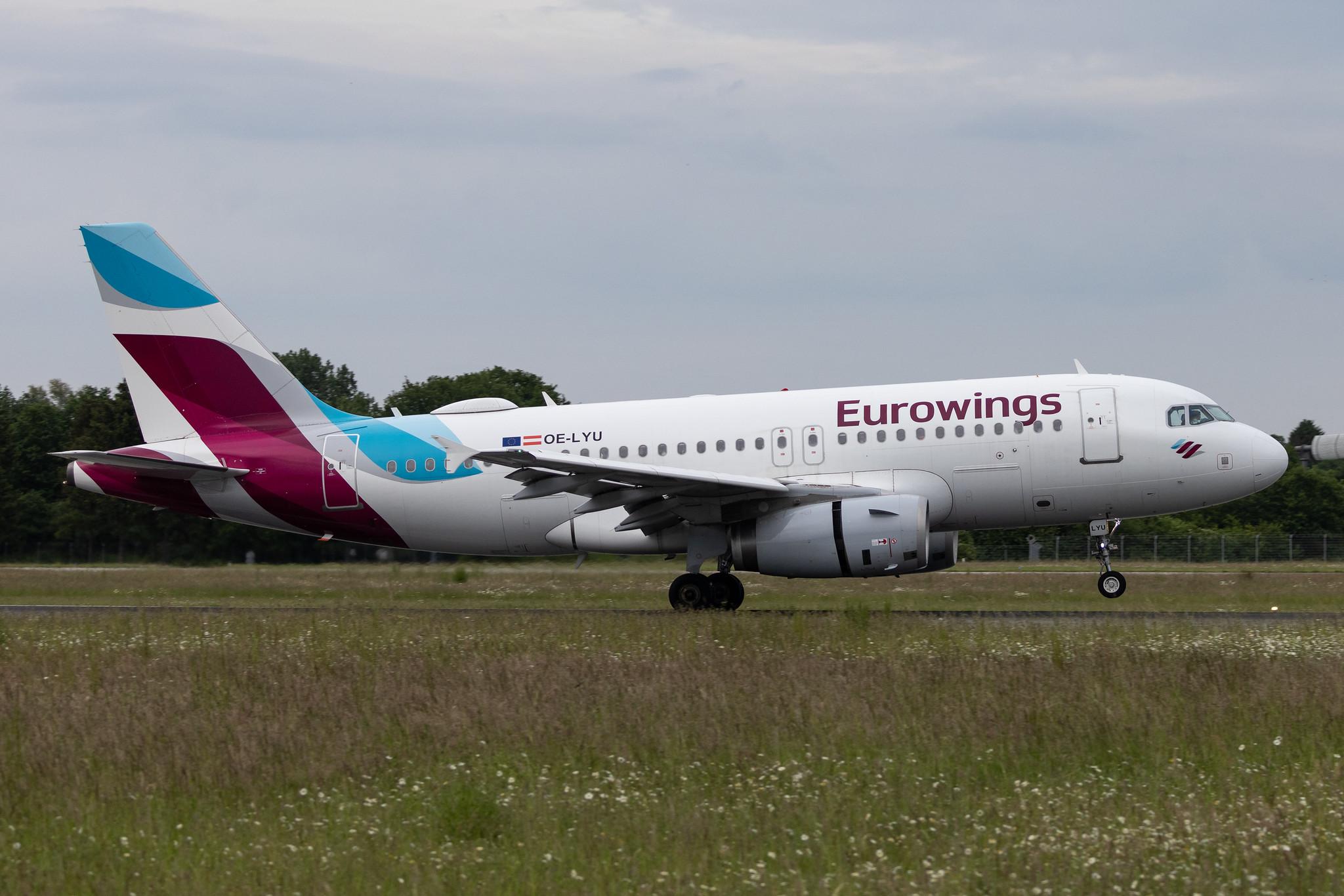 Hamburg Airport: Eurowings (EW / EWG) | Operator: Eurowings Europe | Airbus A319-132 A319 | OE-LYU | MSN 5535