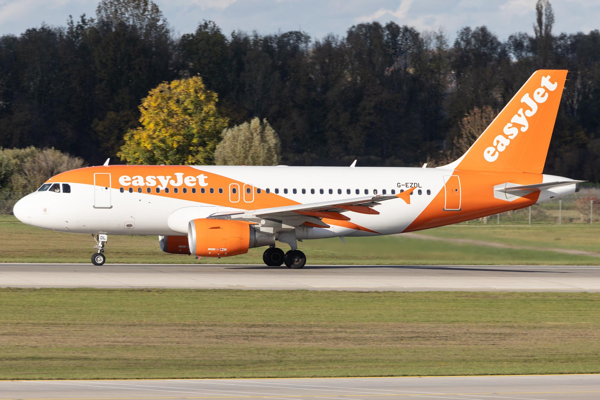 Munich Airport: easyJet (U2 / EZY) | Airbus A319-111 A319 | G-EZDL | MSN 3569