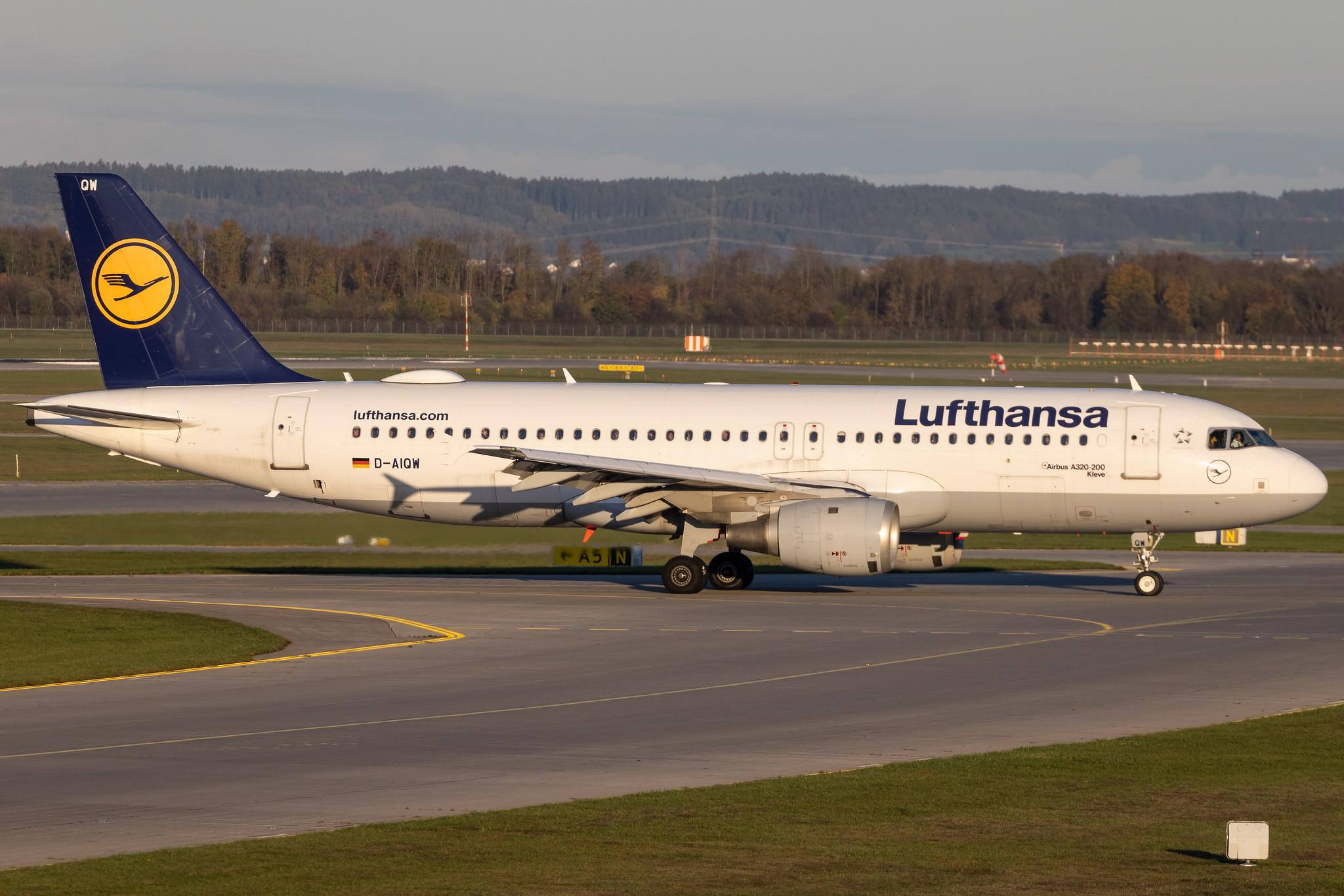 Munich Airport: Lufthansa (LH / DLH) | Airbus A320-211 A320 | D-AIQW | MSN 1367
