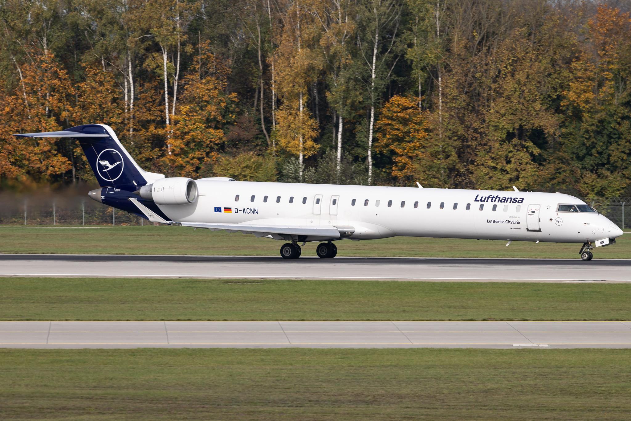 Munich Airport: Lufthansa (LH / DLH) | Operator: Lufthansa CityLine |  Mitsubishi CRJ-900LR CRJ9 | D-ACNN | MSN 15254