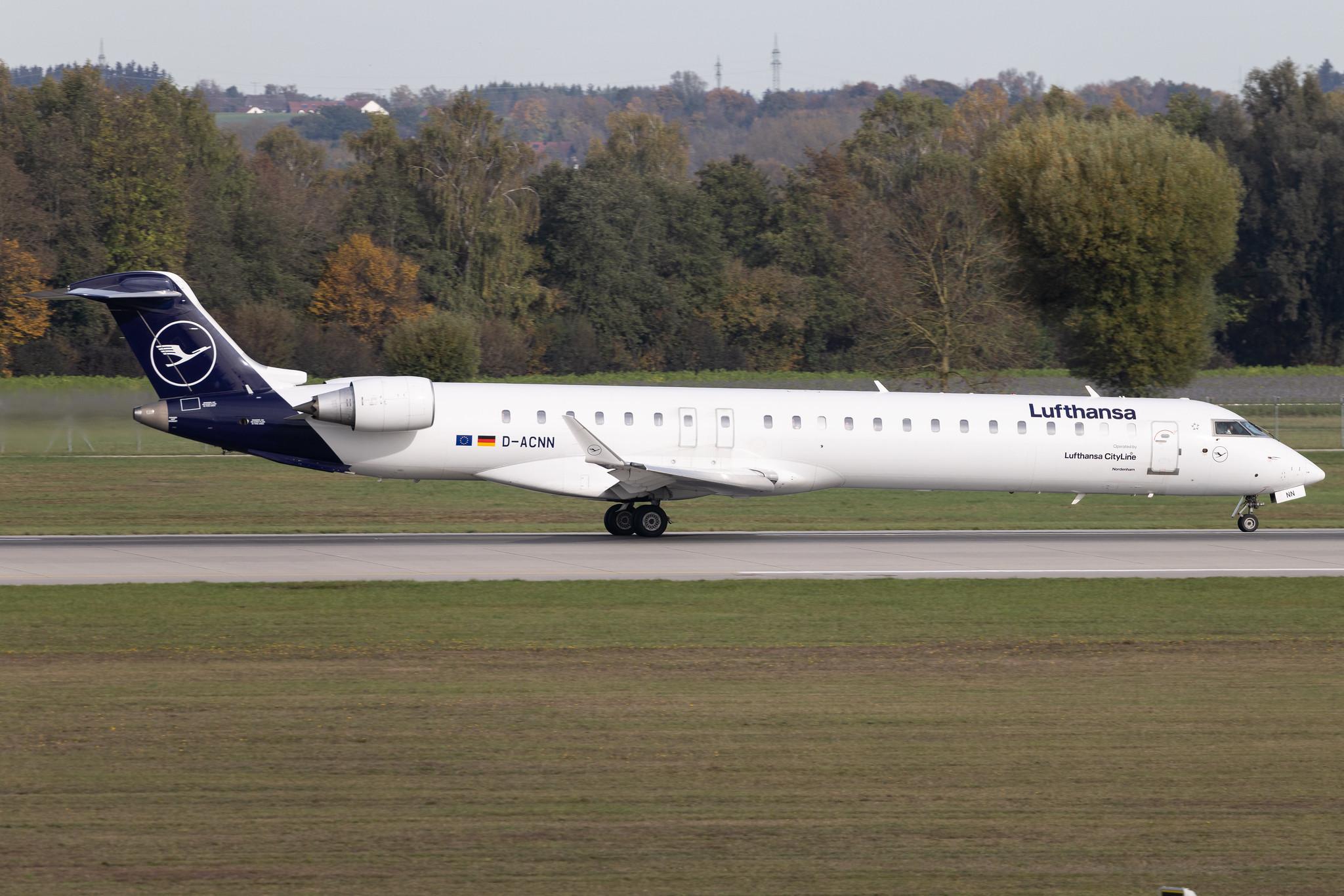 Munich Airport: Lufthansa (LH / DLH) | Operator: Lufthansa CityLine |  Mitsubishi CRJ-900LR CRJ9 | D-ACNN | MSN 15254