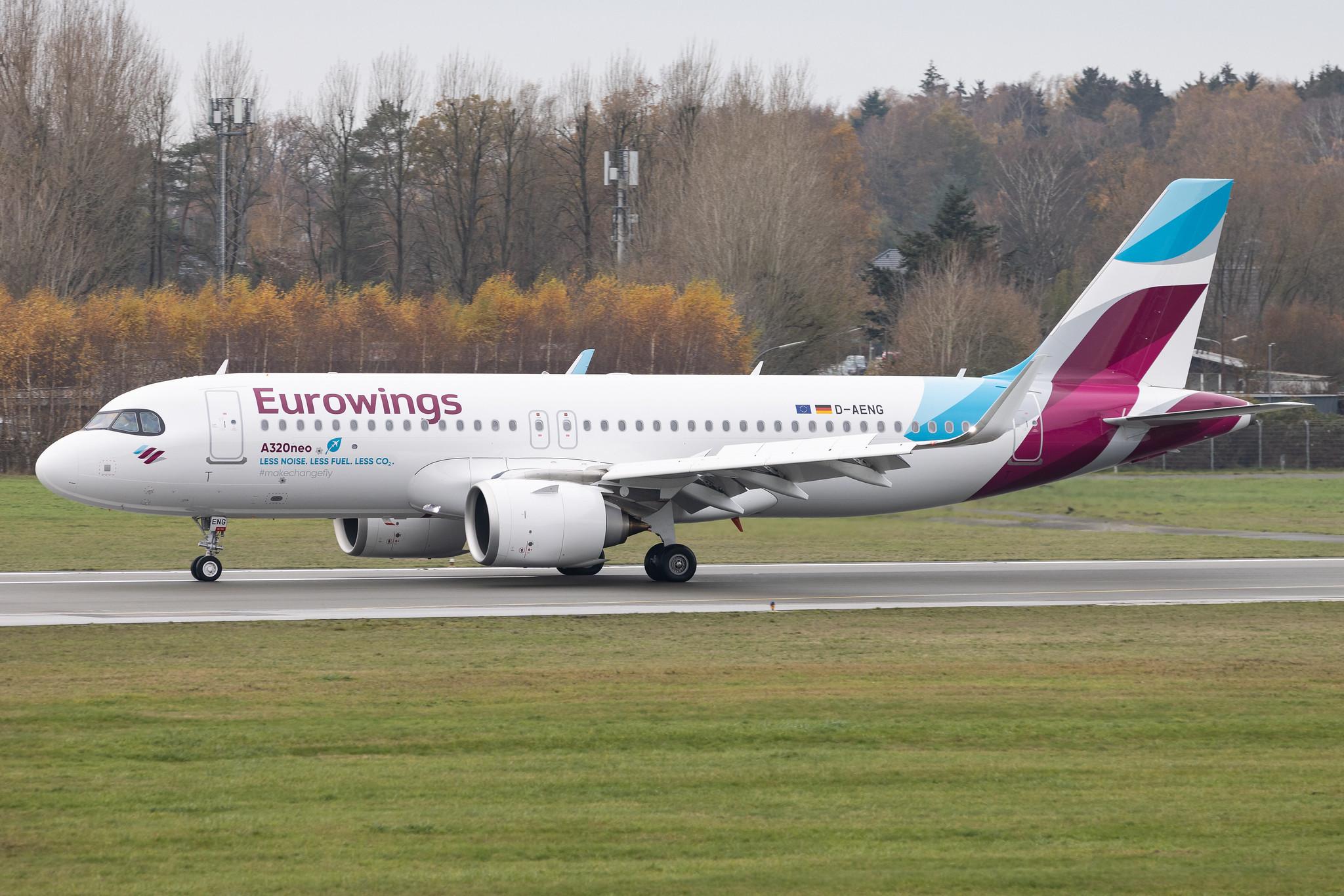Hamburg Airport: Eurowings (EW / EWG) |  Airbus A320-251N A20N | D-AENG | MSN 10970