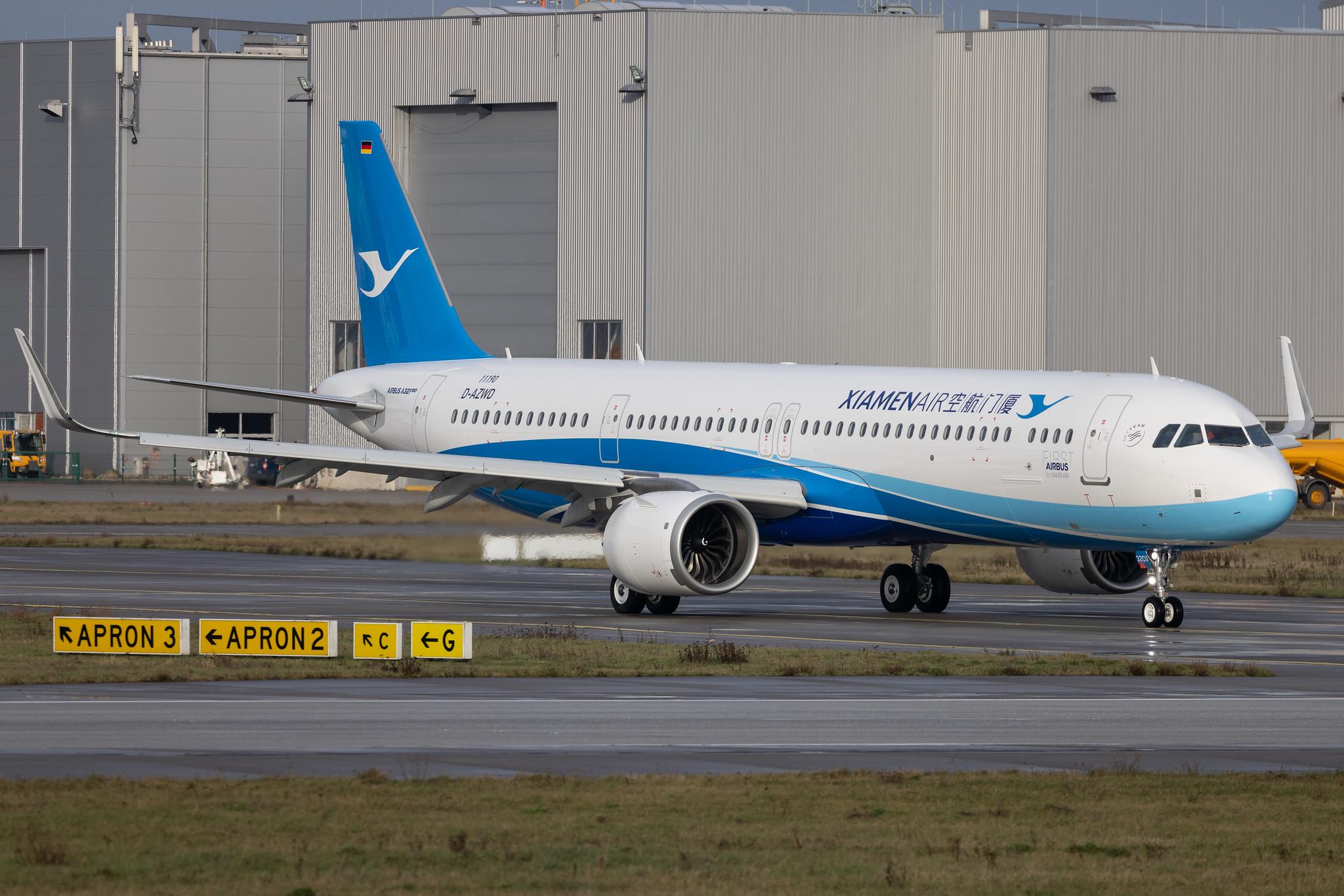 Hamburg Finkenwerder: Xiamen Airlines | Airbus A321-251NX A21N | D-AZWD | B-32CU | MSN 11190