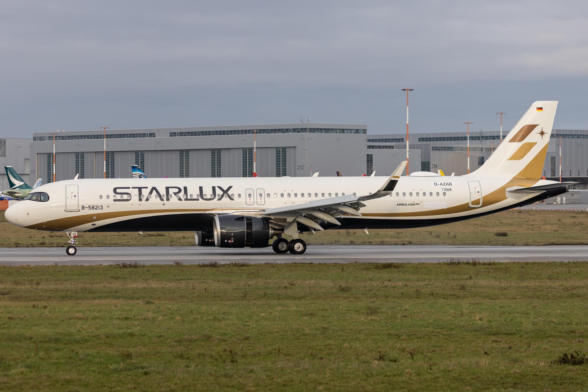 Hamburg Finkenwerder: Starlux Airlines (JX / SJX) | Airbus A321-252NX A21N | D-AZAB | B-58213 | MSN 11068