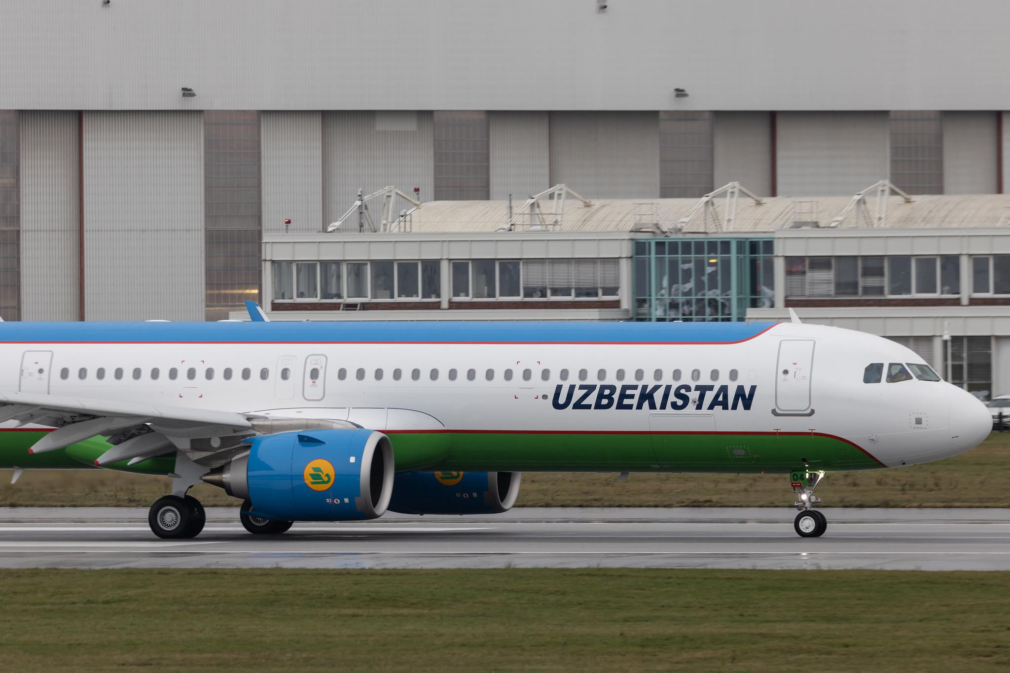 Hamburg Finkenwerder: Uzbekistan Airways (HY / UZB) | Airbus A321-253NX A21N | D-AZAO | UK-32104 | MSN 10887