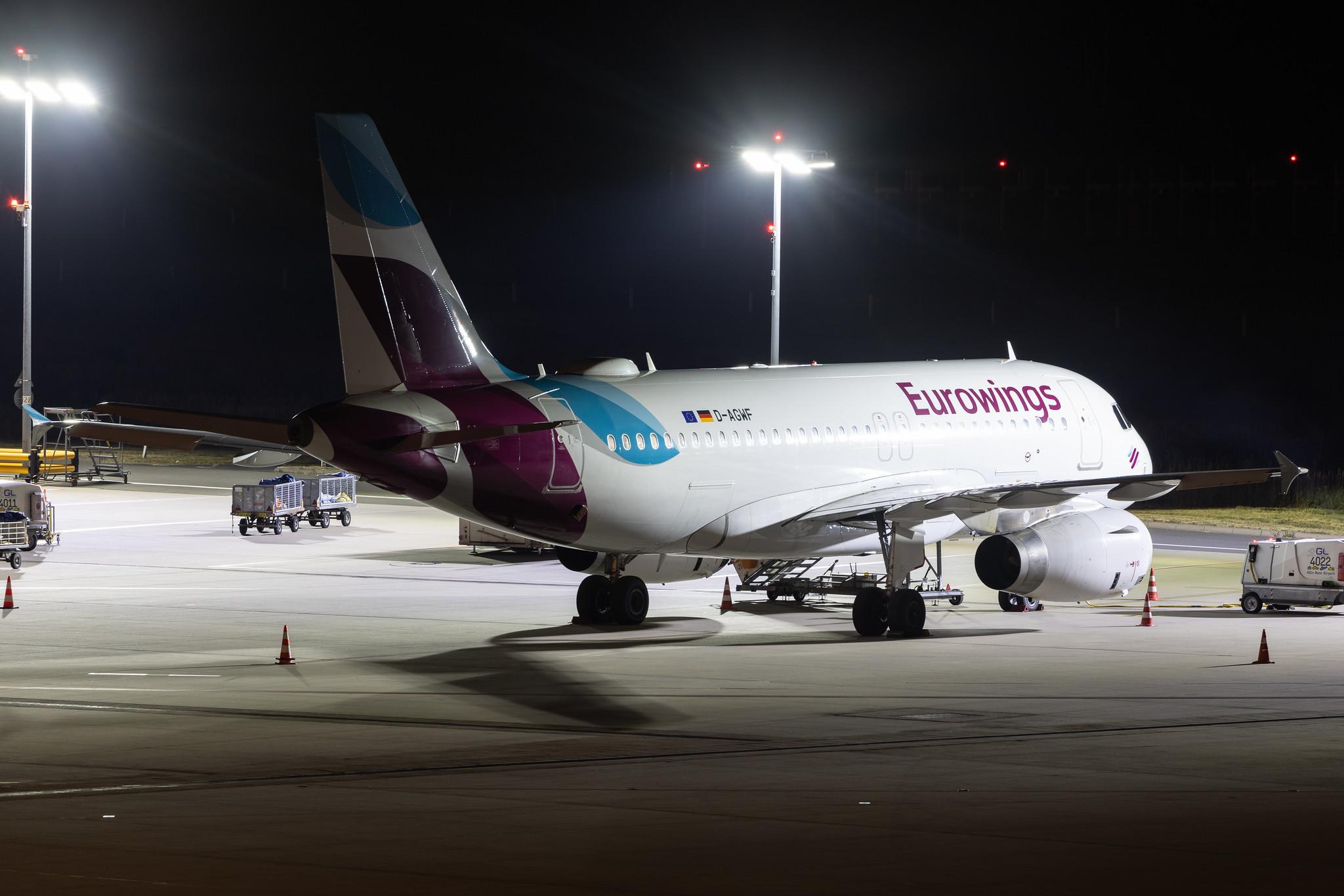 Köln Bonn Airport: Eurowings (EW / EWG) | Airbus A319-132 A319 | D-AGWF | MSN 3172