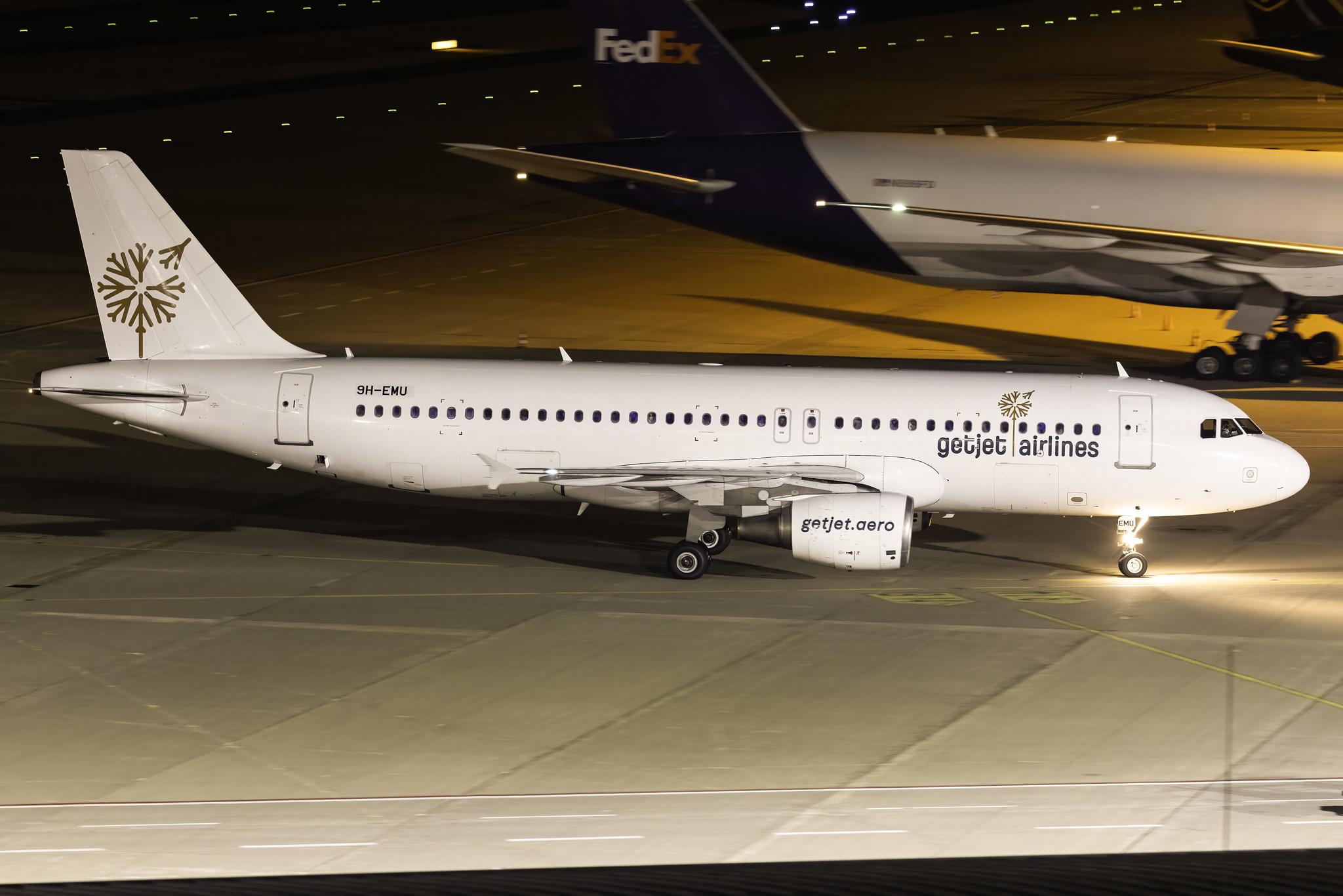 Köln Bonn Airport: GetJet Airlines (GW / GJT) | Operator: Airhub Airlines |  Airbus A320-233 A320 | 9H-EMU | MSN 02118