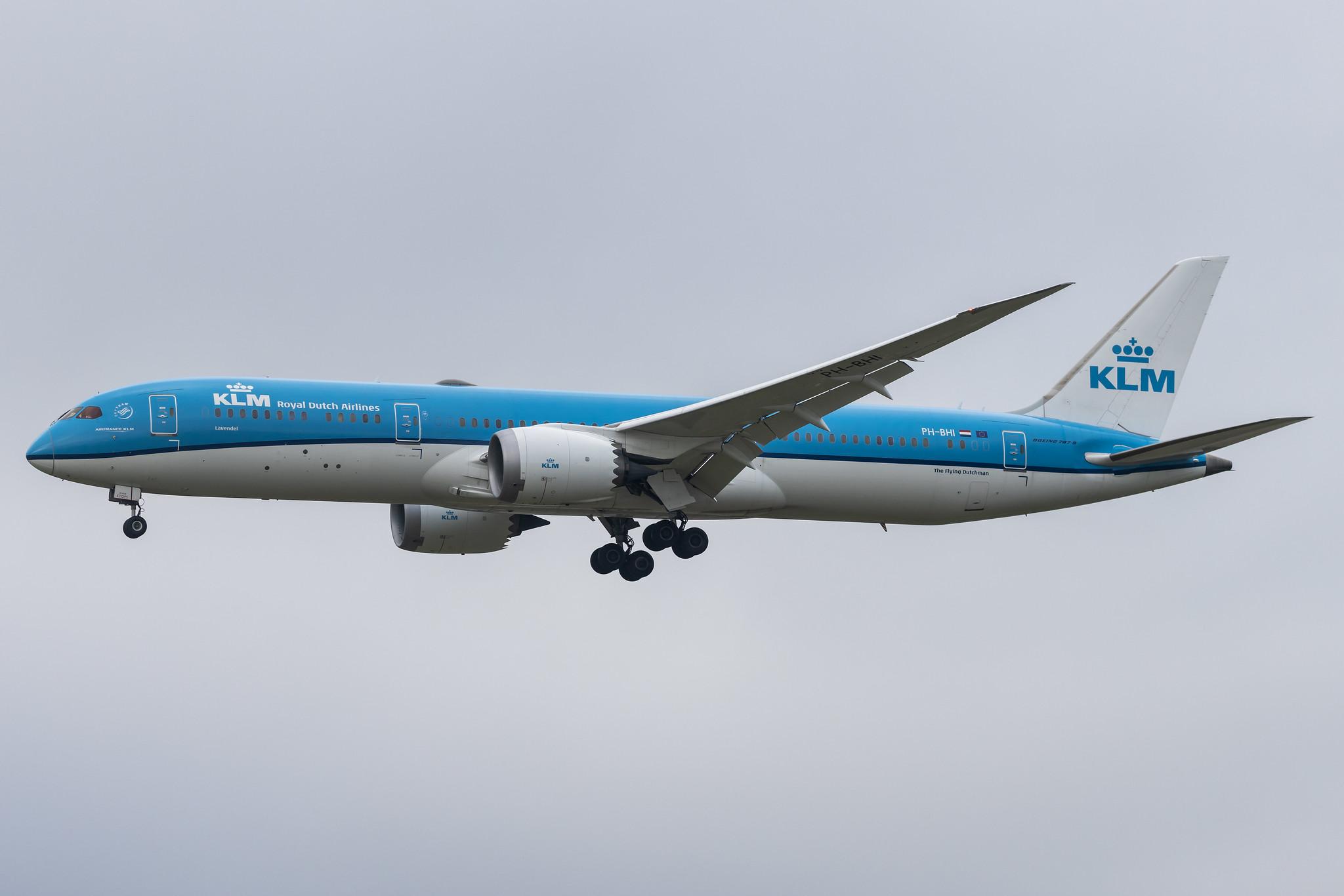 Amsterdam Schiphol: KLM (KL / KLM) |  Boeing 787-9 Dreamliner B789 | PH-BHI | MSN 38755