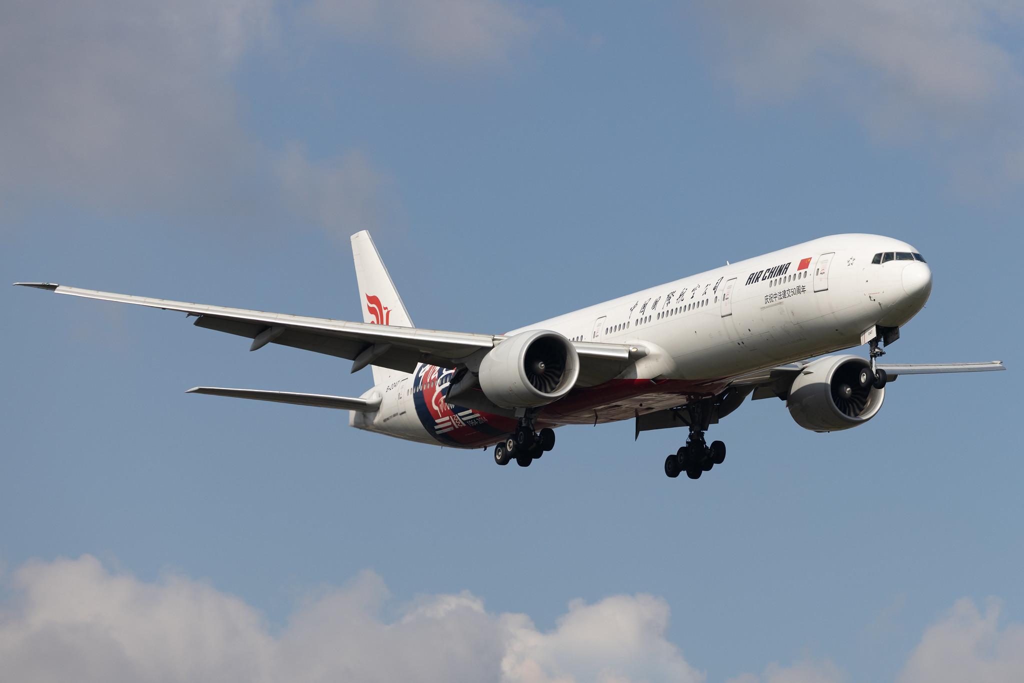 London Heathrow: Air China (CA / CCA) |  Livery: 50° Anniversaire Chine-France Livery |  Boeing 777-39L(ER) B77W | B-2047 | MSN 60374