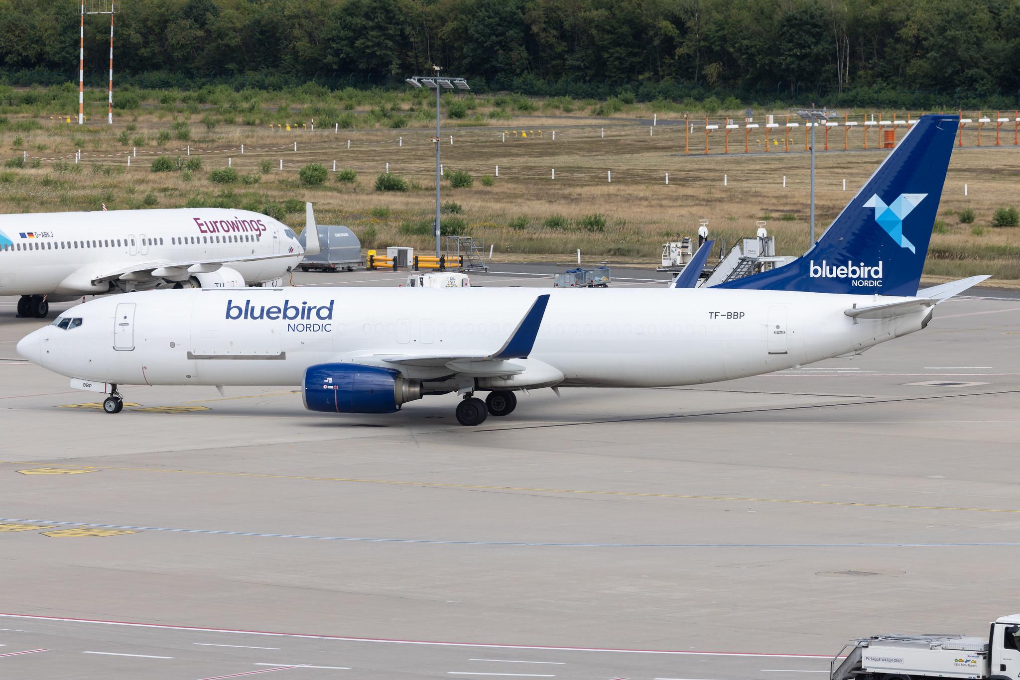 Köln Bonn Airport: Bluebird Nordic (BO / BBD) | Boeing 737-8F2(BCF) B738 | TF-BBP | MSN 29788