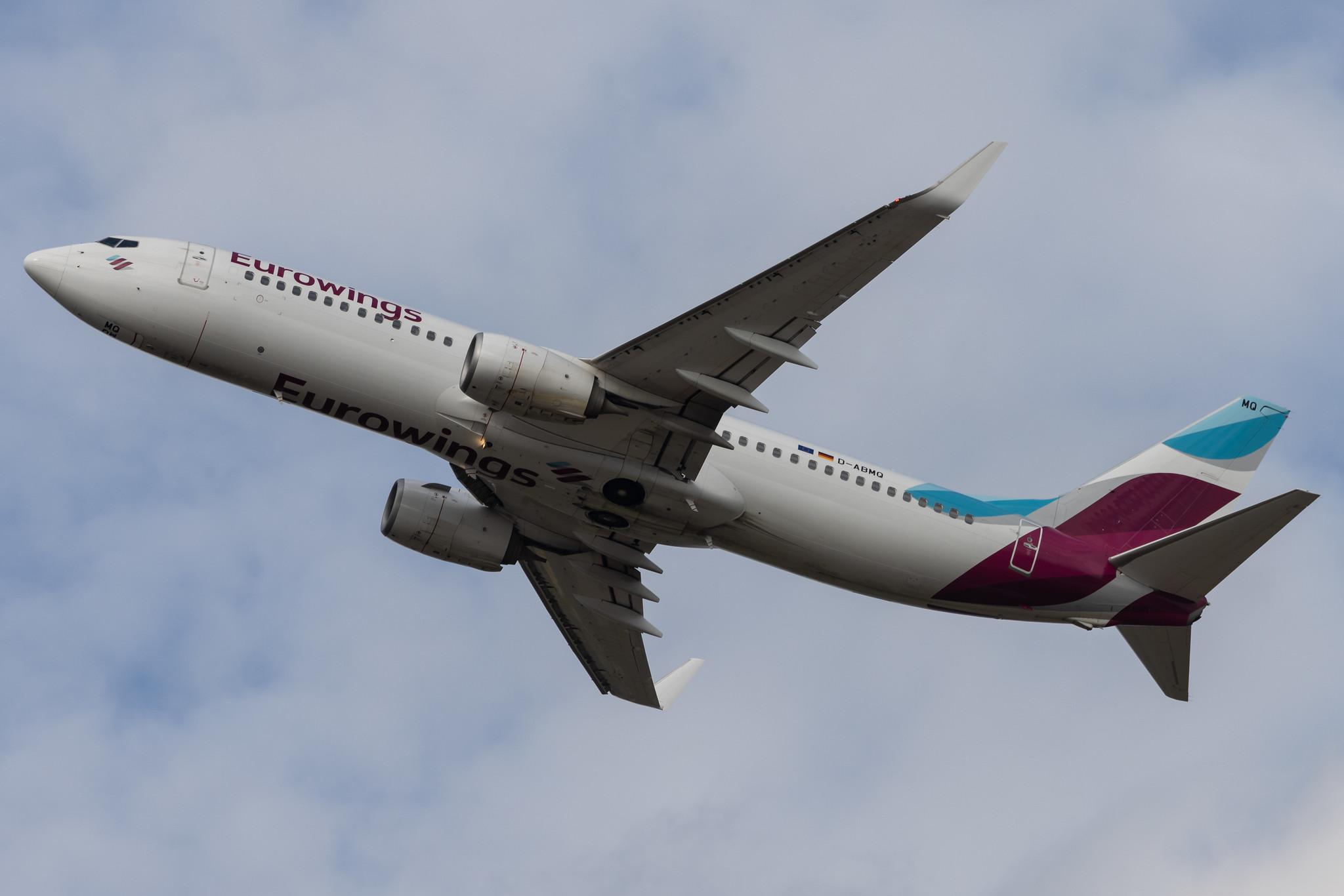 Köln Bonn Airport: Eurowings (EW / EWG) | Operator: TUI fly | Boeing 737-86J B738 | D-ABMQ | MSN 37780