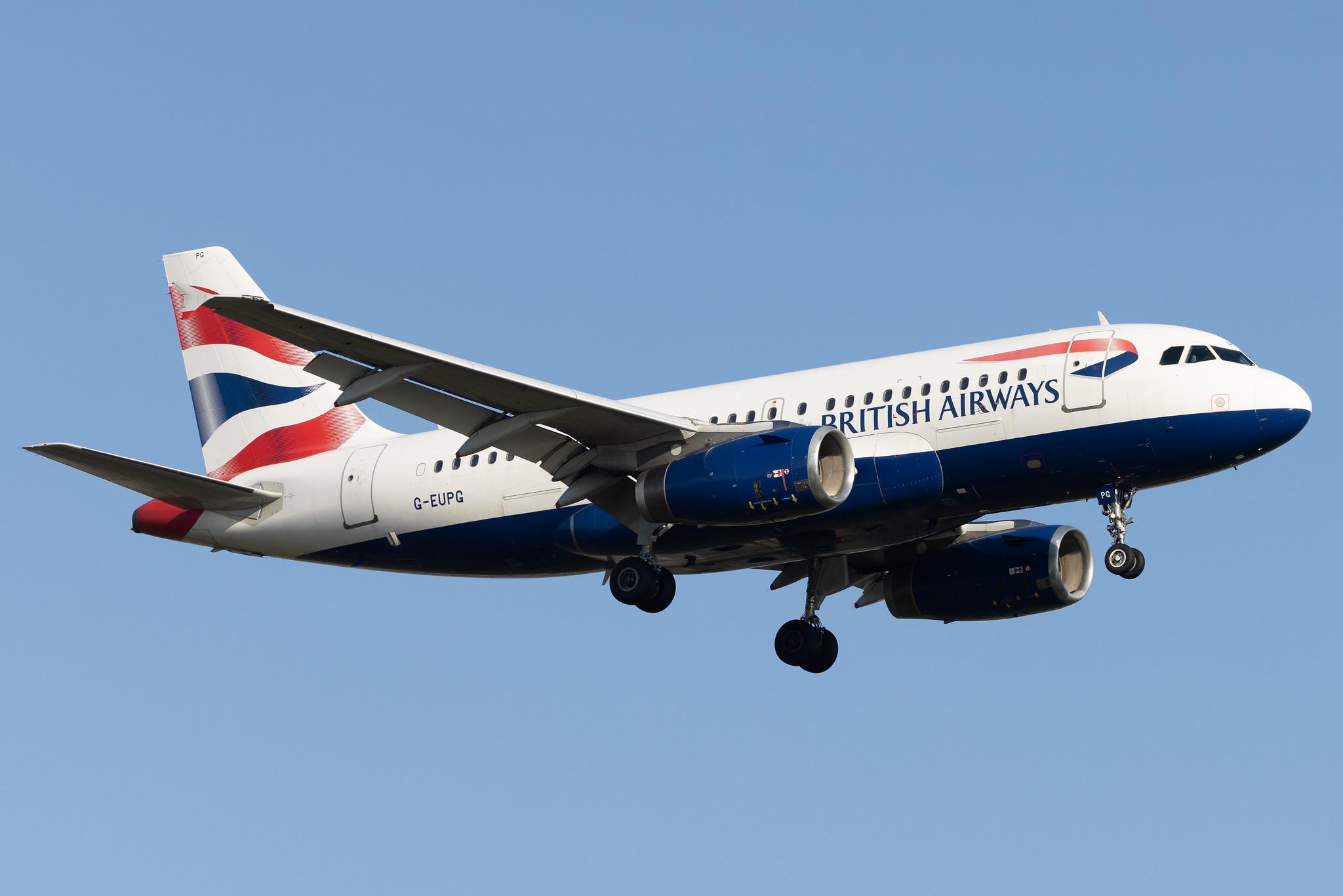 London Heathrow: British Airways (BA / BAW) |  Airbus A319-131 A319 | G-EUPG | MSN 1222