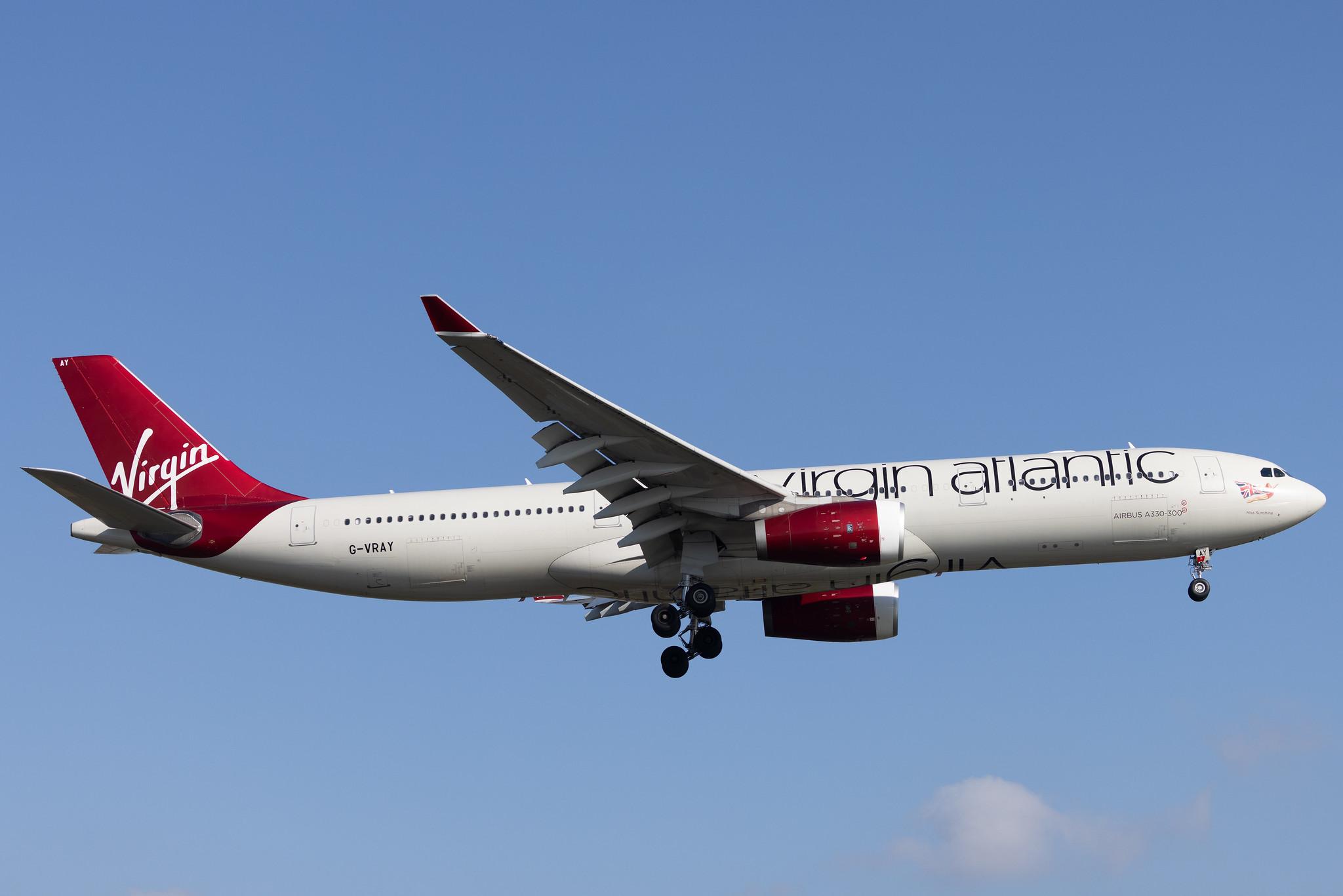 London Heathrow: Virgin Atlantic (VS / VIR) |  Airbus A330-343 A333 | G-VRAY | MSN 1296