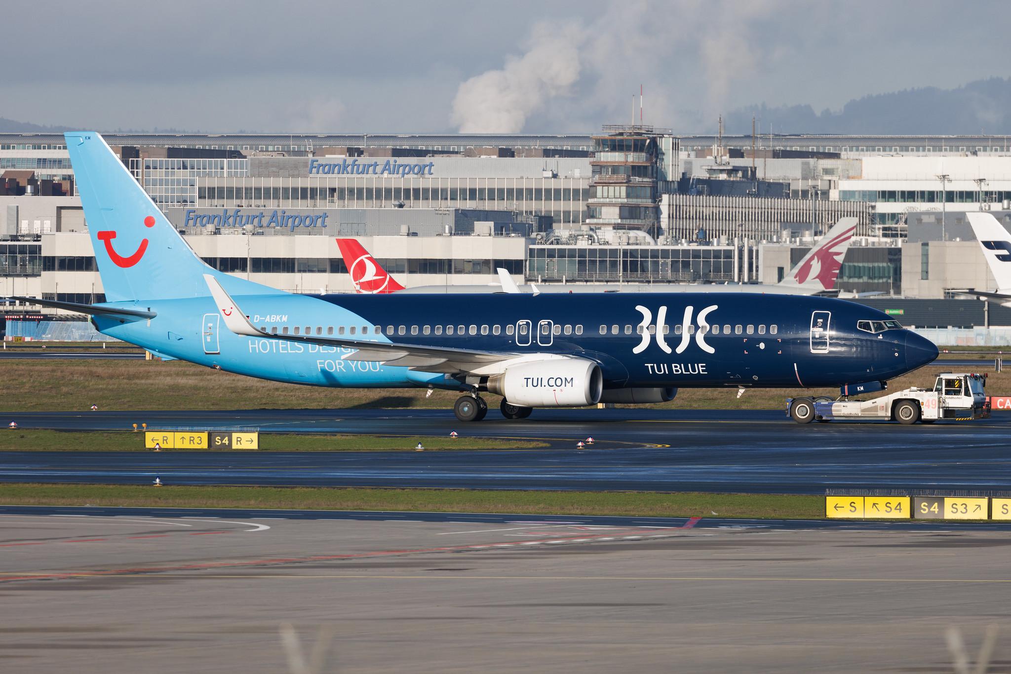 Frankfurt Airport: TUI (X3 / TUI) | Livery: TUI Blue Livery | Operator: TUI fly | Boeing 737-86J B738 | D-ABKM | MSN 37755